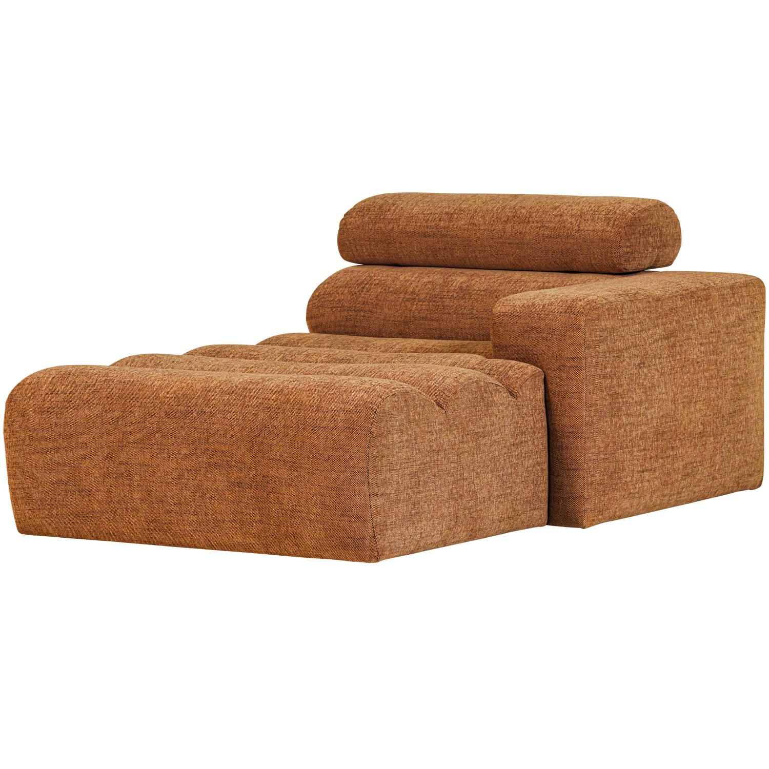 NOVI CHAISE LONGUE ELEMENT RECHTS ORANGE MELANGE