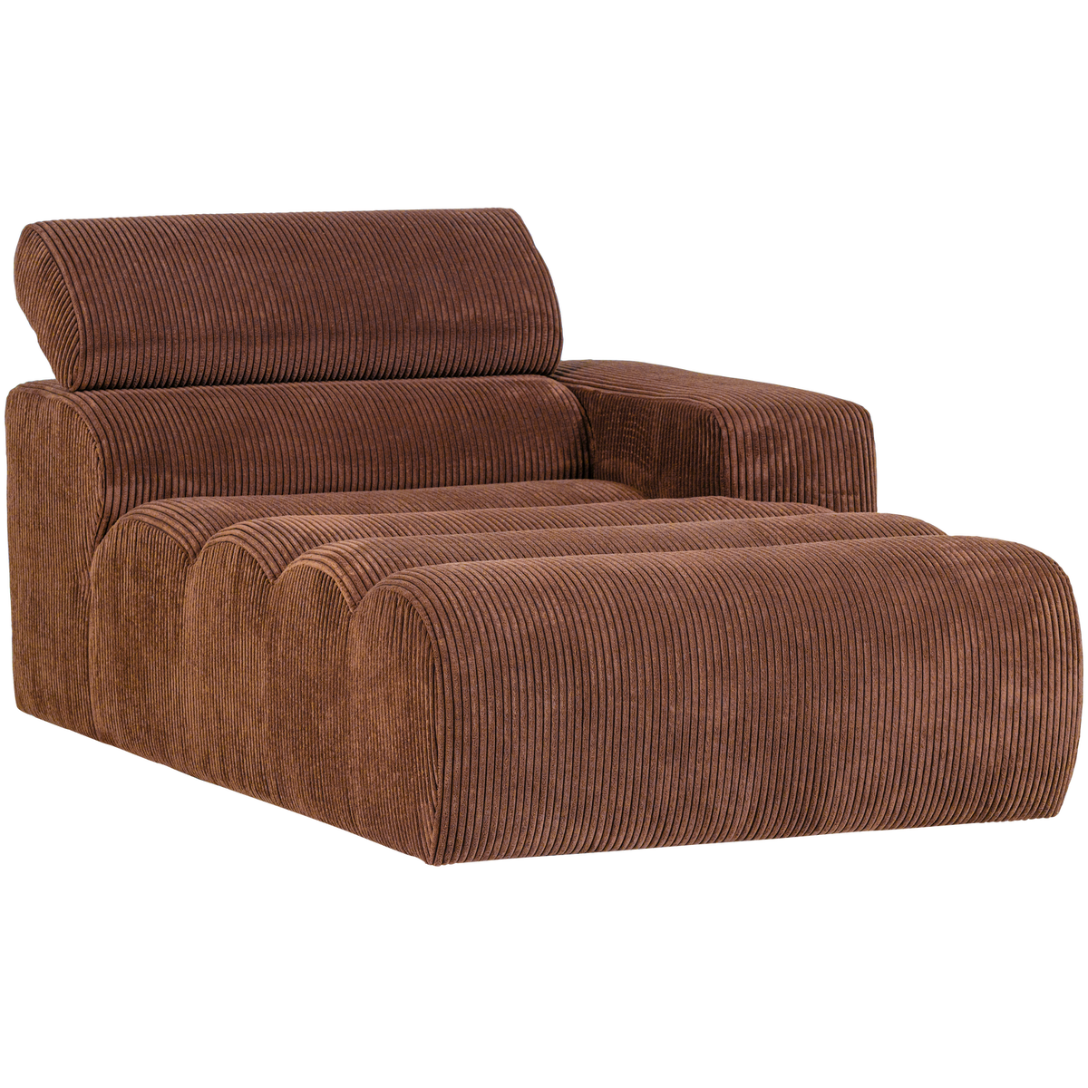 NOVI CHAISE LONGUE ELEMENT ARM RECHTS GERIPPTER STOFF TERRA