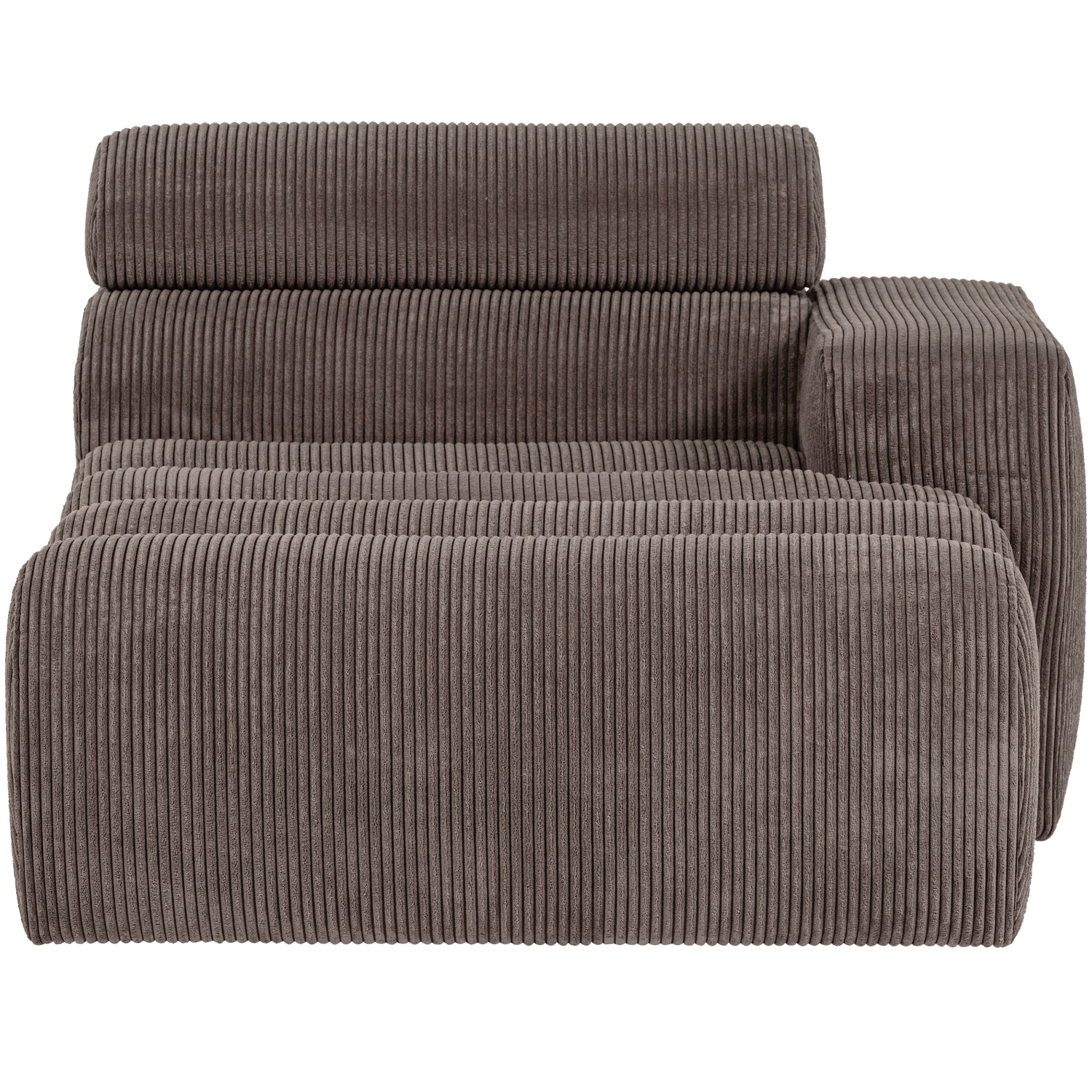 NOVI CHAISE LONGUE ELEMENT ARM RECHTS GERIPPTER GRAU/BRAUN