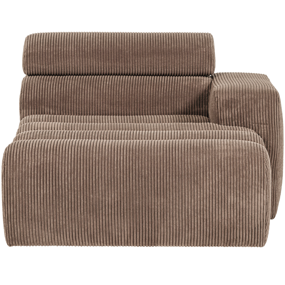 NOVI CHAISE LONGUE ELEMENT ARM RECHTS GERIPPTER TAUPE