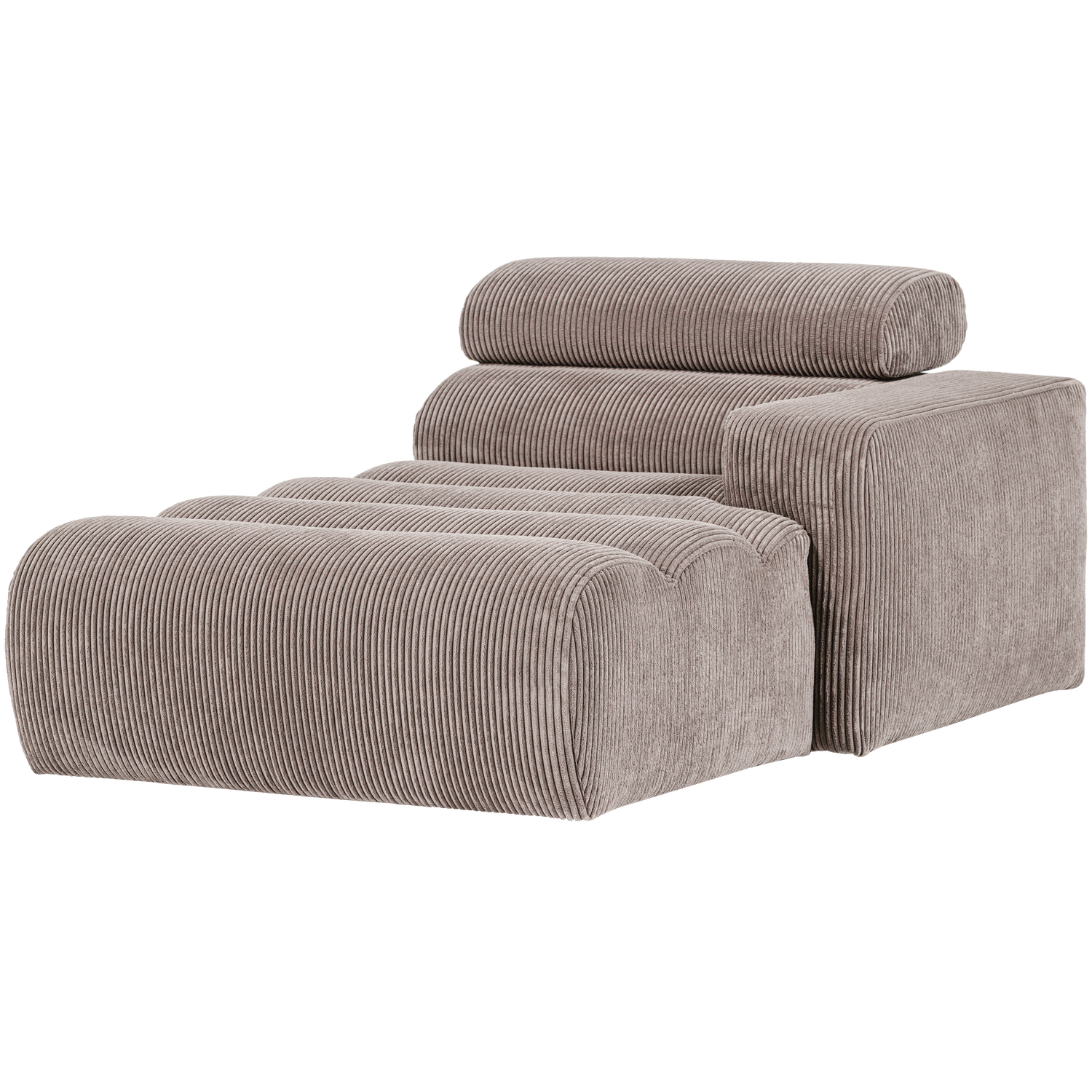 NOVI CHAISE LONGUE ELEMENT ARM RECHTS GERIPPTER SAND