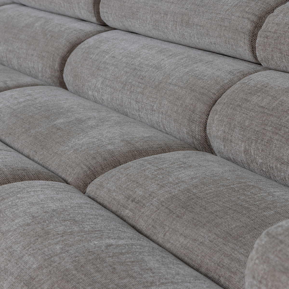 NOVI CHAISE LONGUE SOFA LINKS GRAU MELANGE