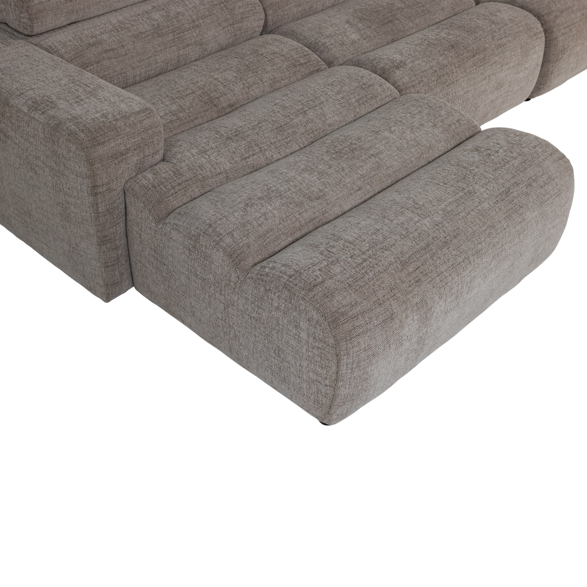 NOVI CHAISE LONGUE SOFA LINKS GRAU MELANGE