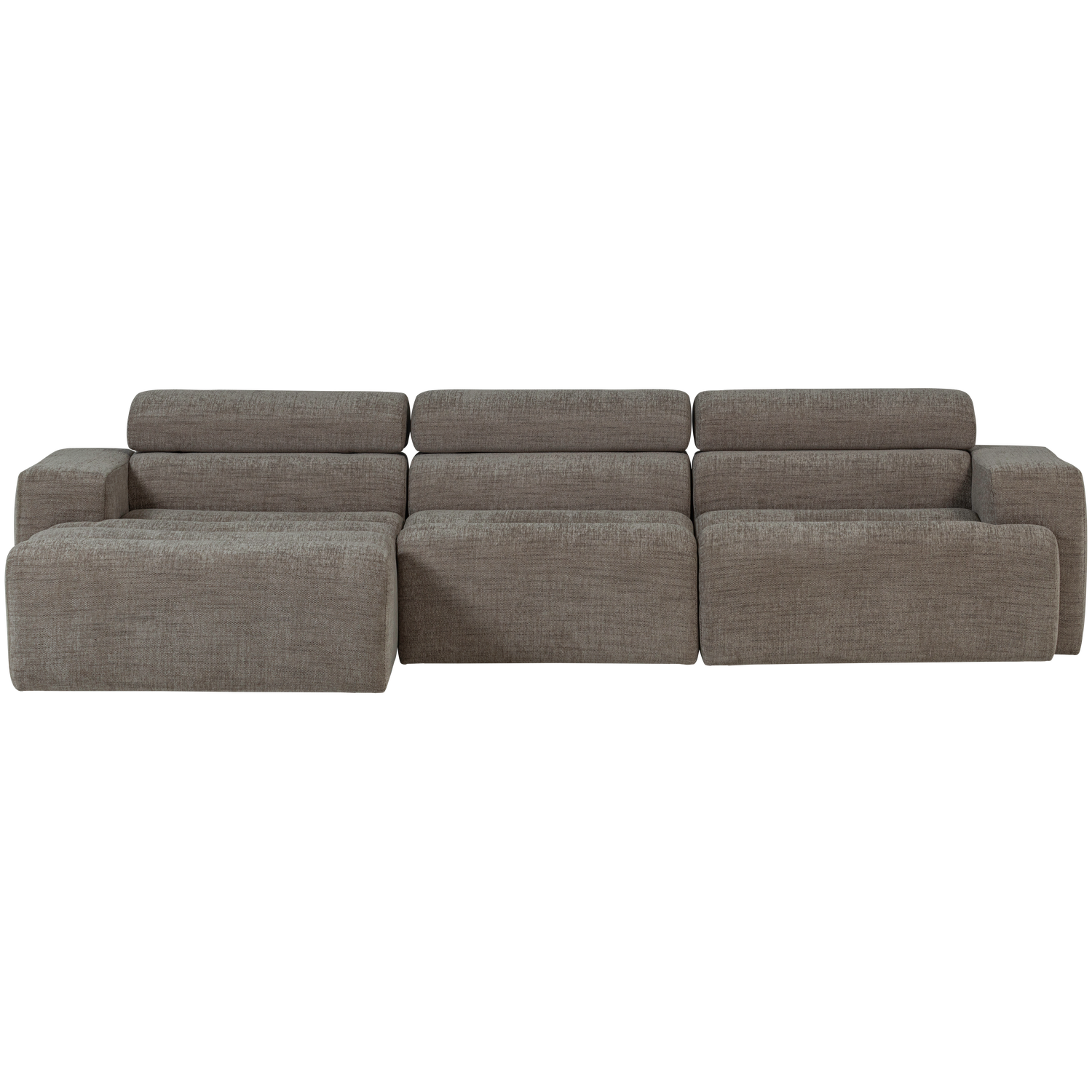 NOVI CHAISE LONGUE SOFA LINKS GRAU MELANGE