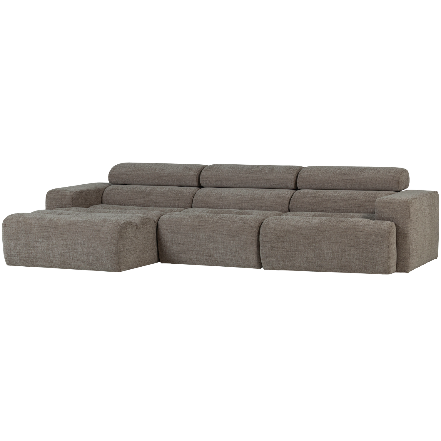 NOVI CHAISE LONGUE SOFA LINKS GRAU MELANGE