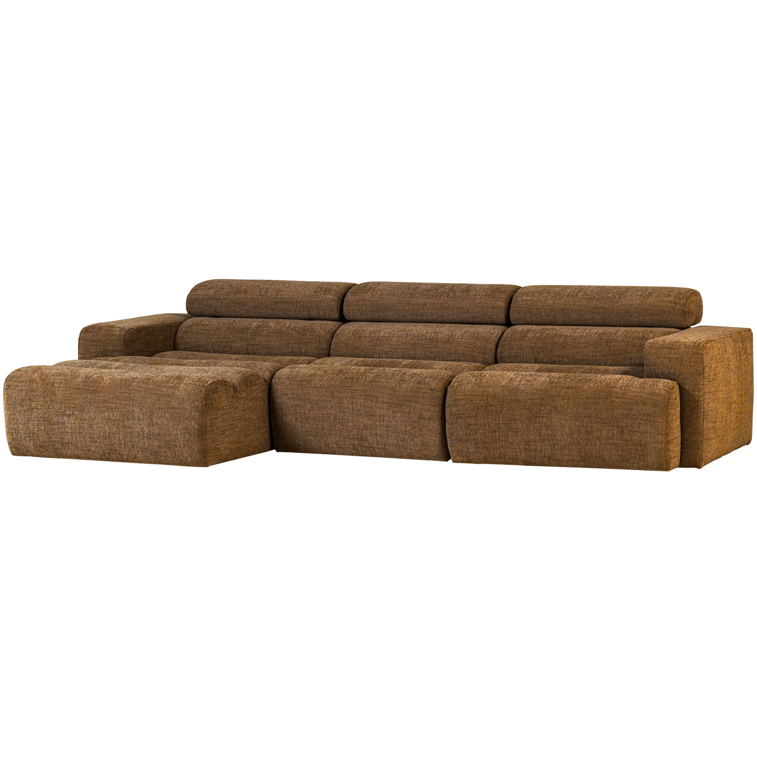 NOVI CHAISE LONGUE SOFA LINKS CARAMEL MELANGE
