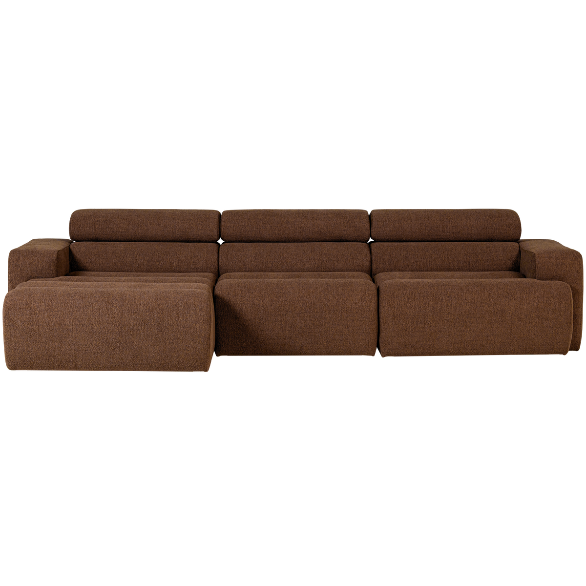 NOVI CHAISE LONGUE SOFA LINKS BOUCLE MOKKABRAUN