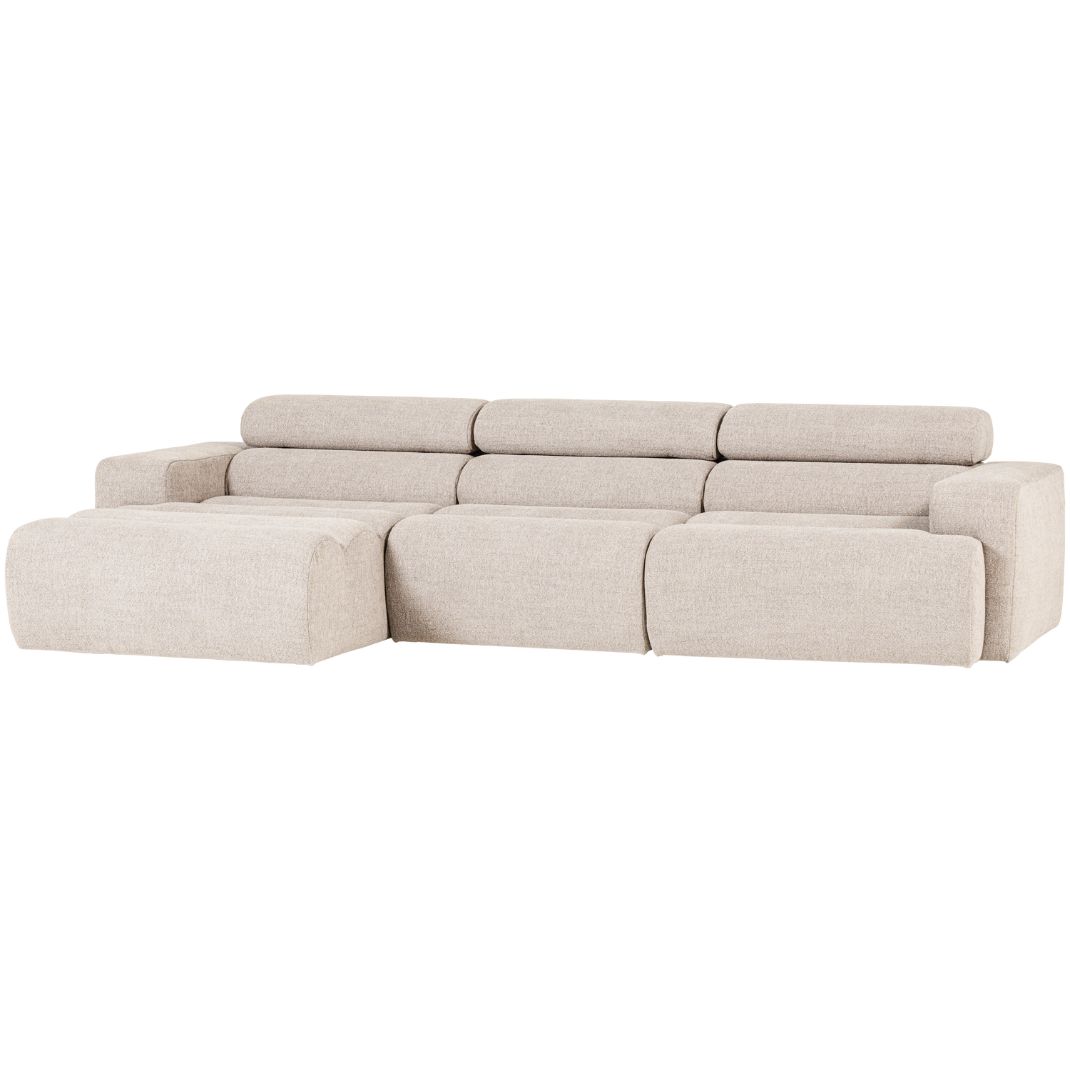 NOVI CHAISE LONGUE SOFA LINKS BOUCLE NATUR