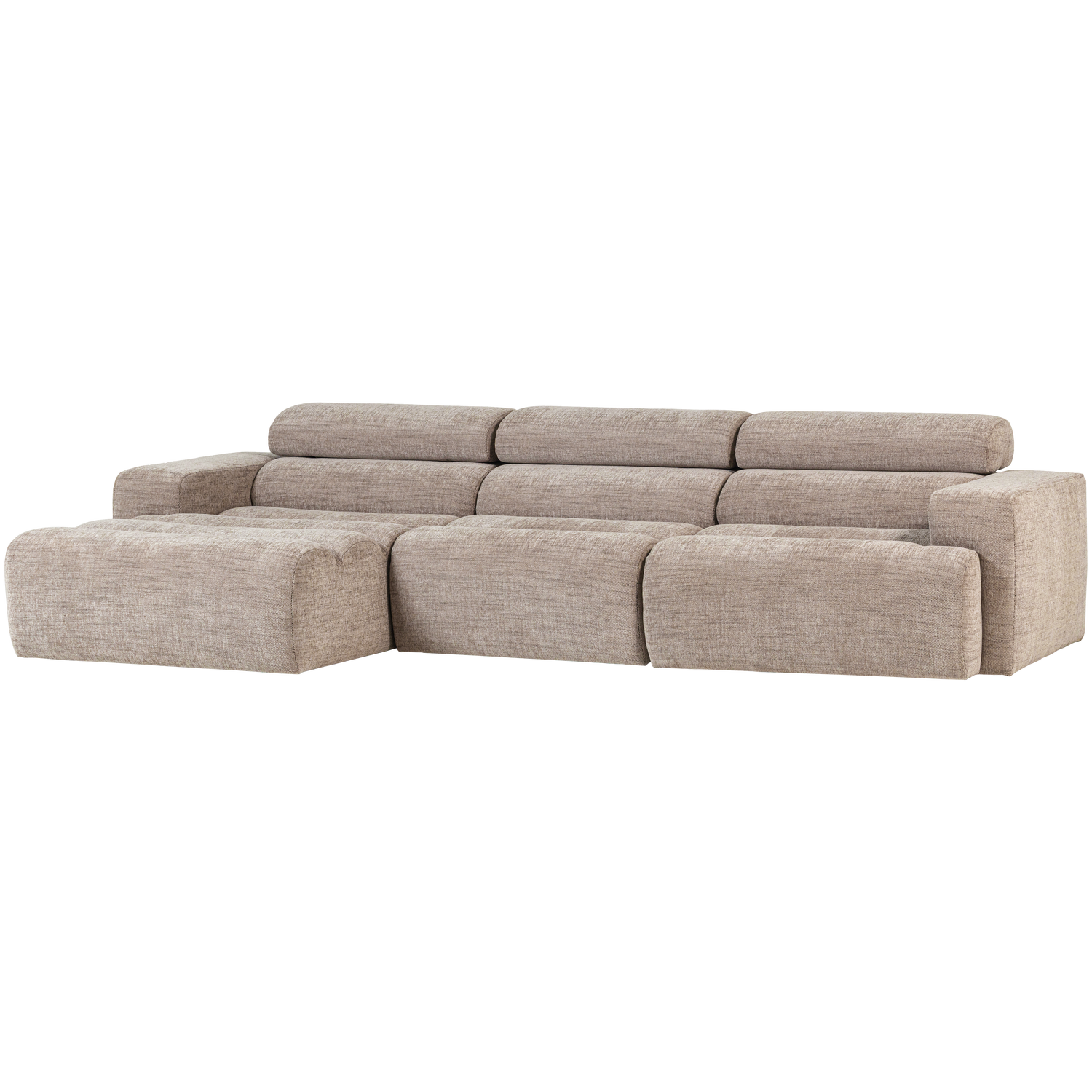 NOVI CHAISE LONGUE SOFA LINKS NATUR MELANGE