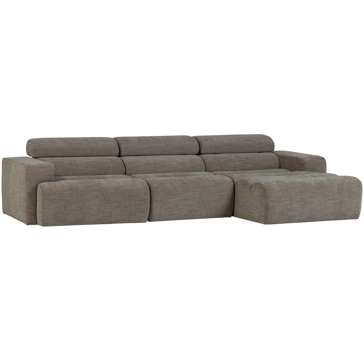 NOVI CHAISE LONGUE SOFA RECHTS GRAU MELANGE