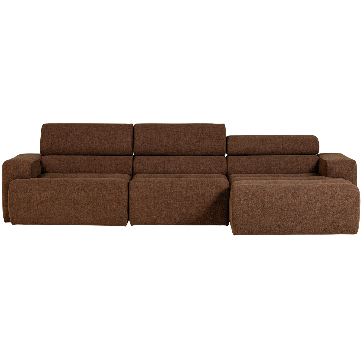 NOVI CHAISE LONGUE SOFA RECHTS BOUCLE MOKKABRAUN