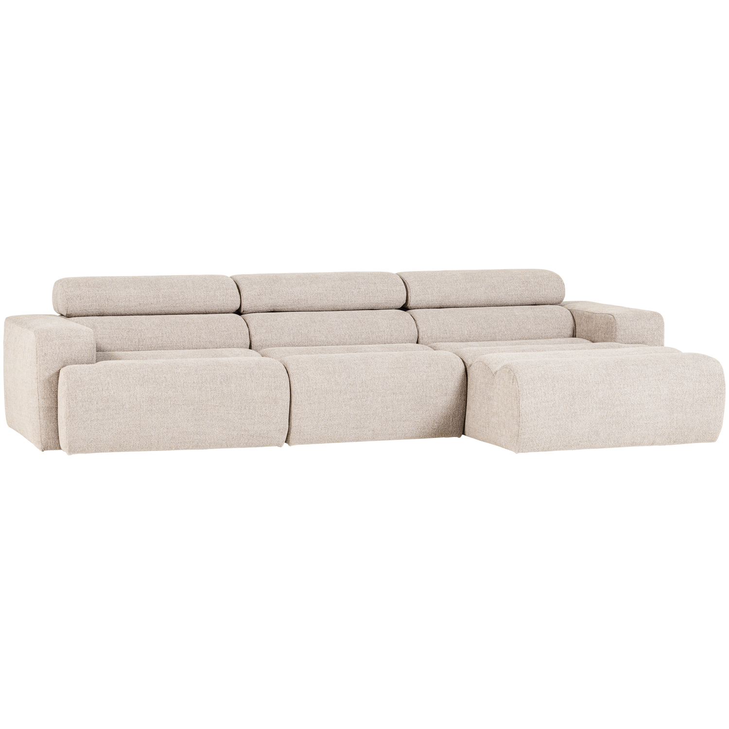 NOVI CHAISE LONGUE SOFA RECHTS BOUCLE NATUR