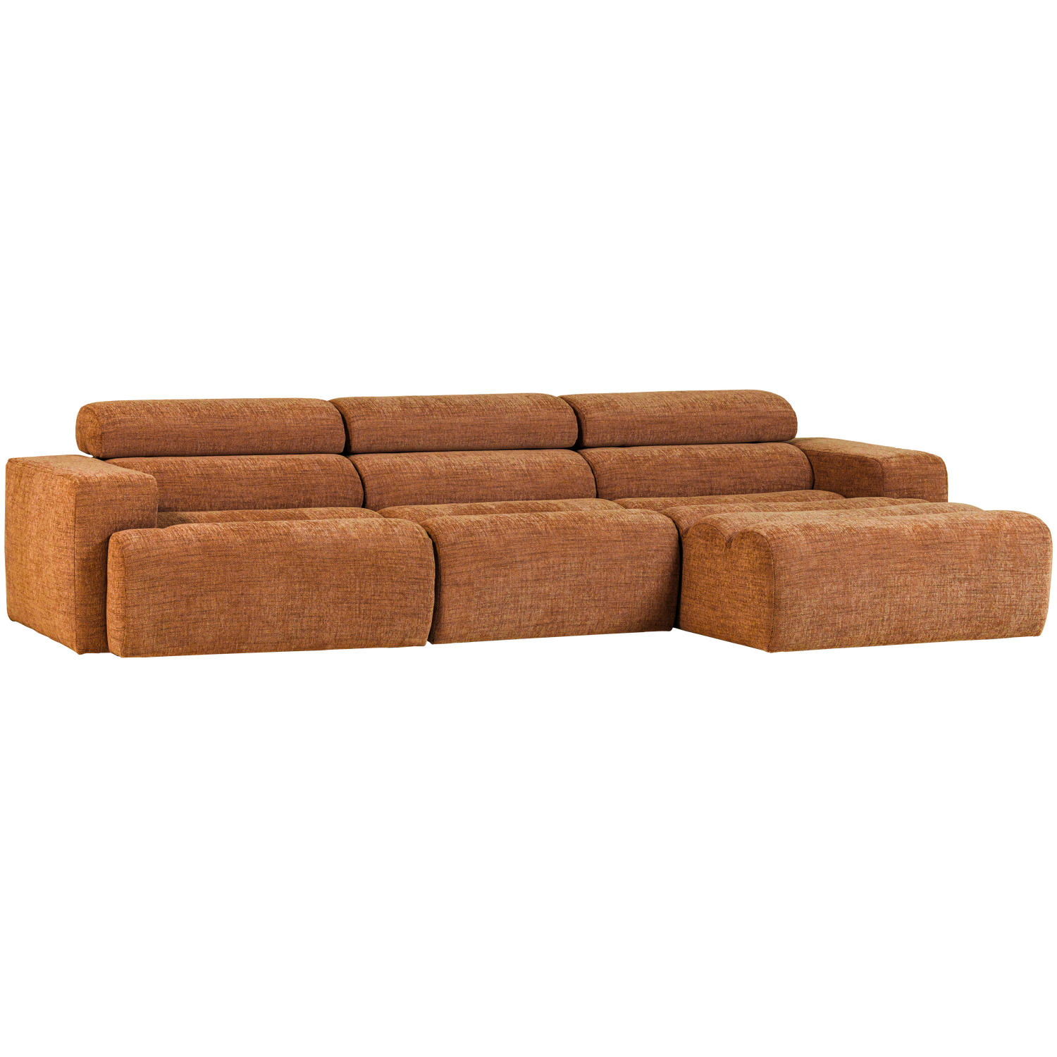 NOVI CHAISE LONGUE SOFA RECHTS ORANGE MELANGE