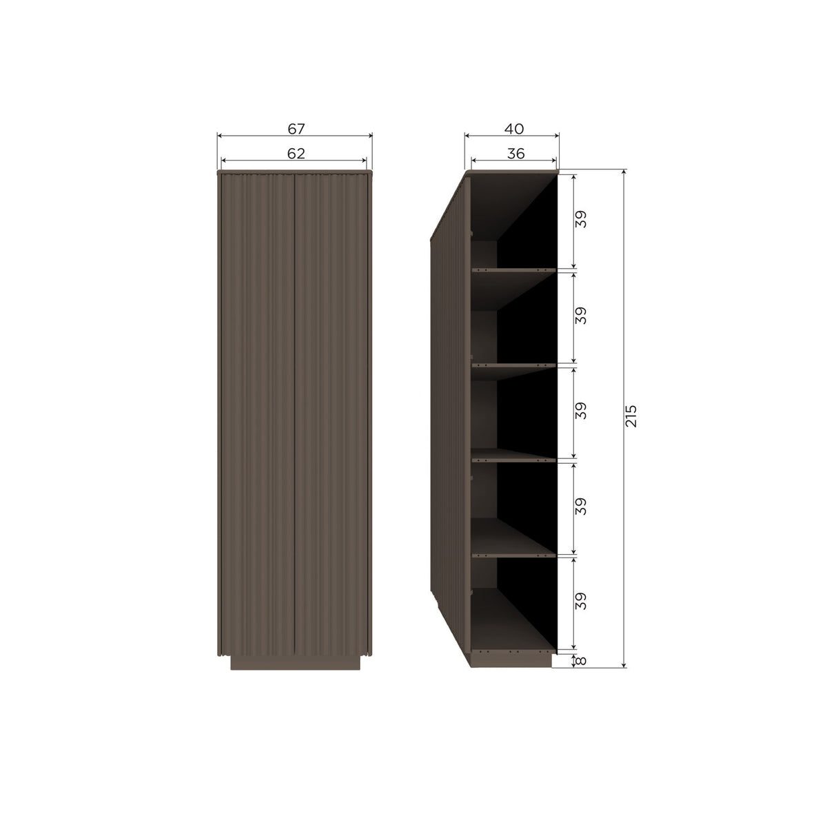 NOVA LAGERSCHRANK KIEFER TRUFFLE BRAUN [fsc]