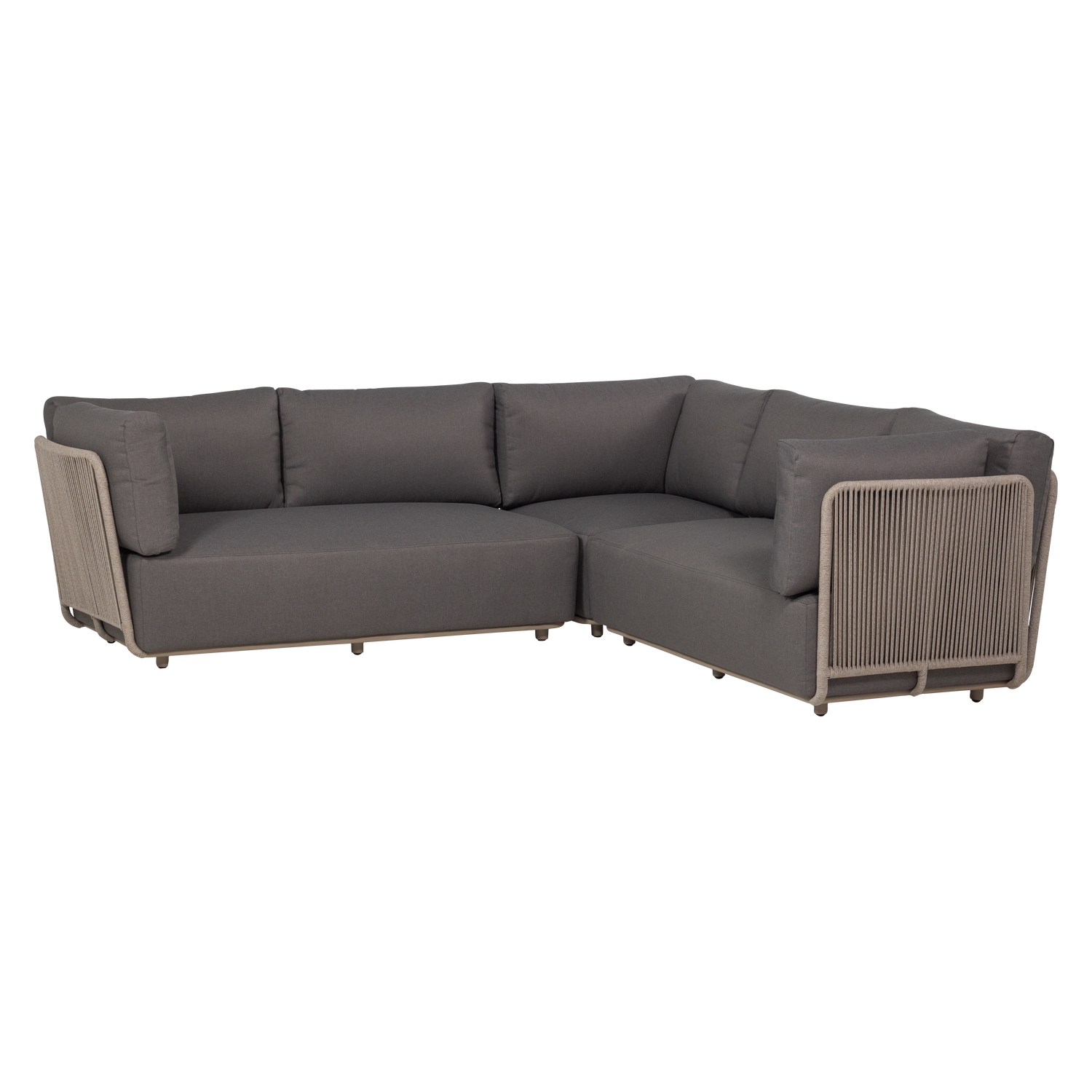 SORA GARTEN LOUNGESET METALL/SEIL BRAUN