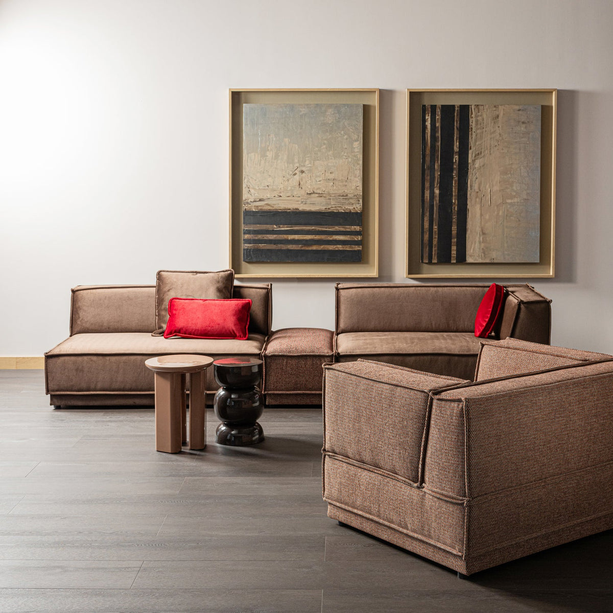 ORIVO BEISTELLTISCH HOLZ HOCHGLANZ ALTROSA [fsc]