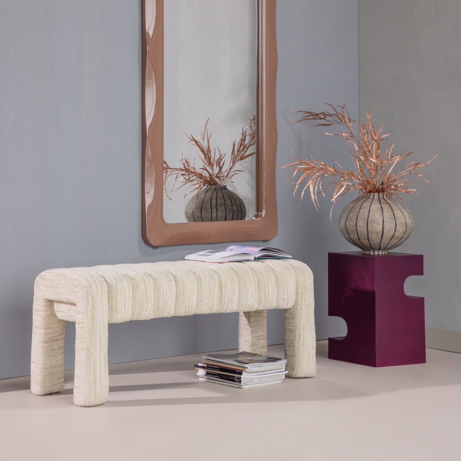 FREX GEPOLSTERTER BANK BOUCLE NATUR [fsc]