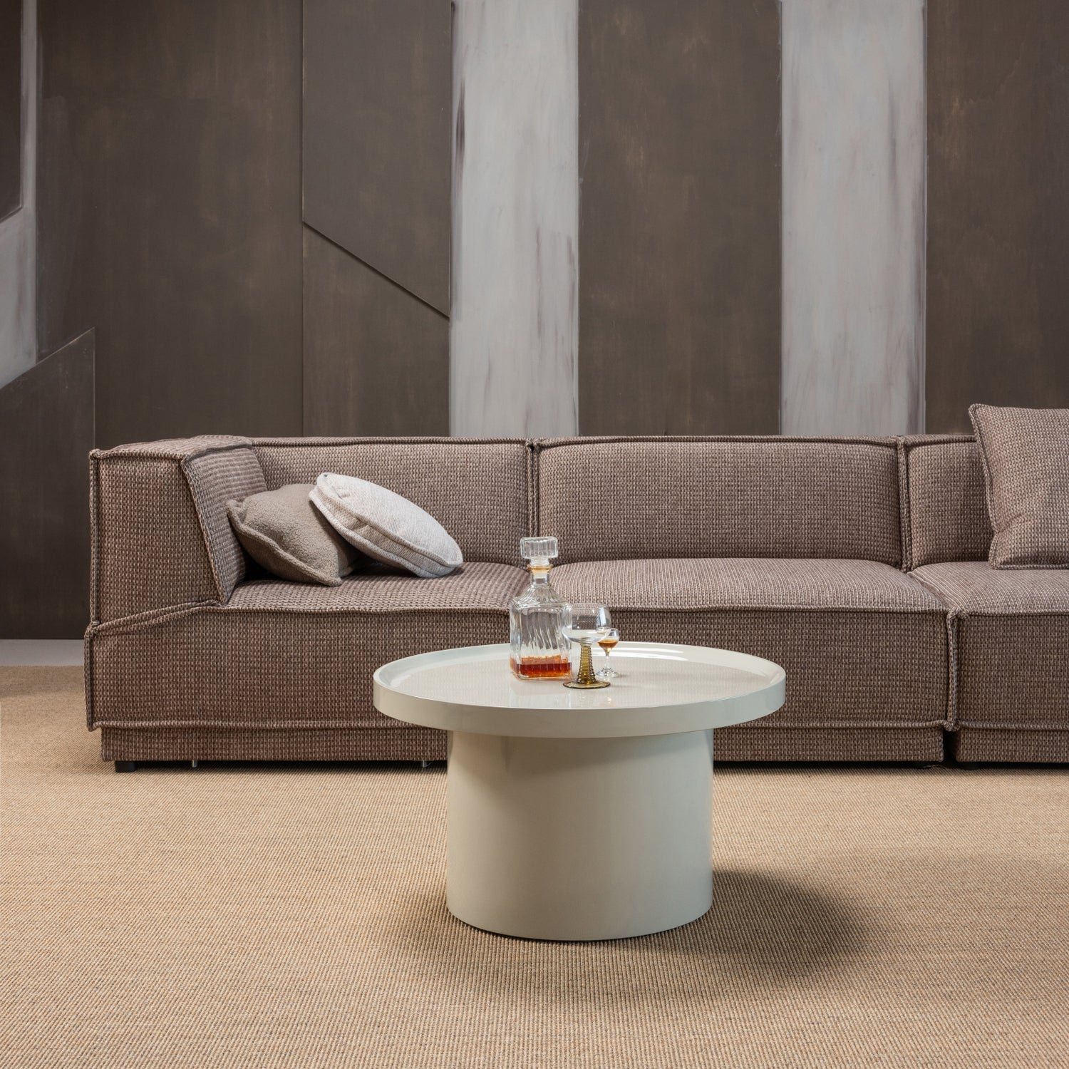 VELUNA BEISTELLTISCH 40X70 CM HOLZ HOCHGLANZ SAND [fsc]