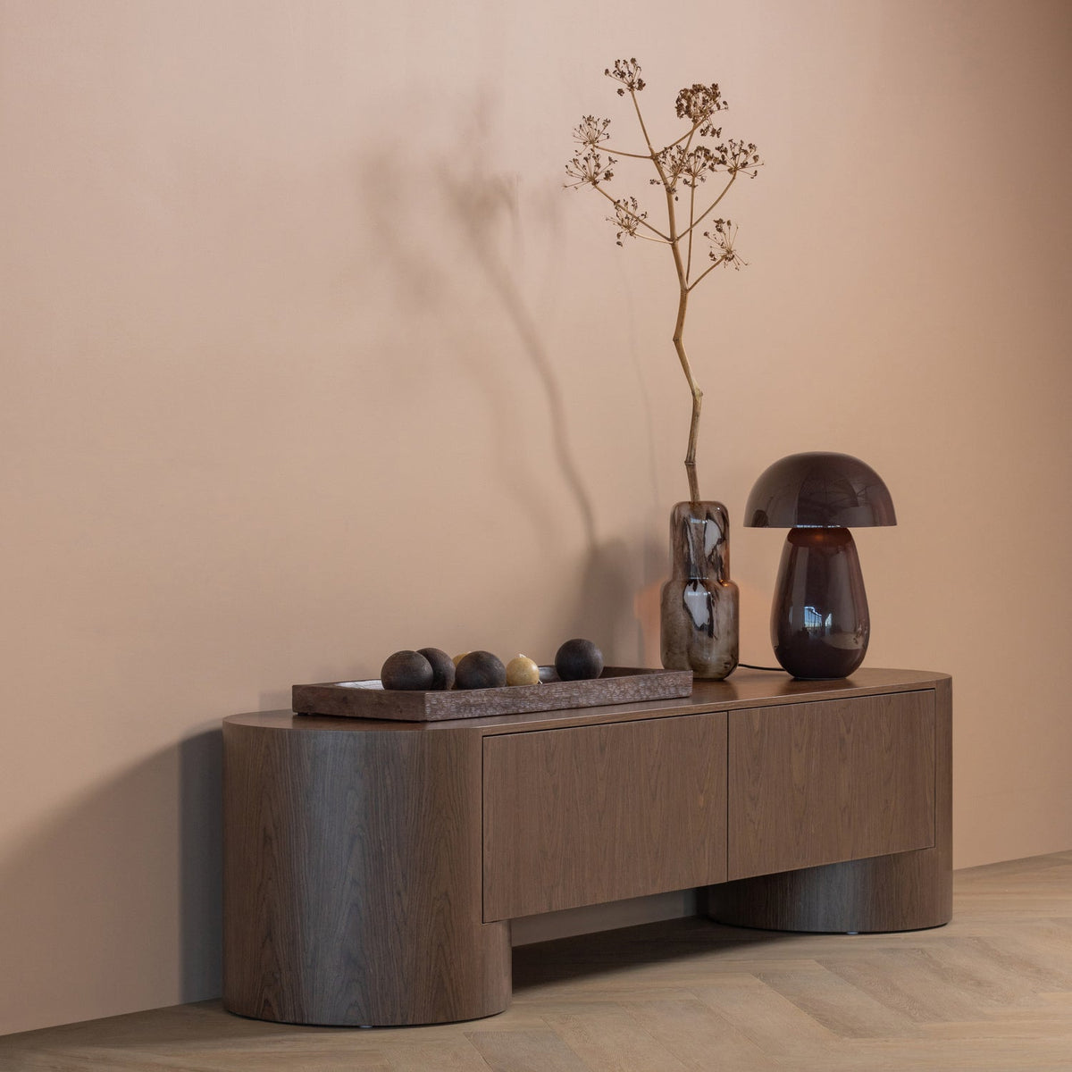 VELARI TV-MÖBEL HOLZ FURNIER BRAUN