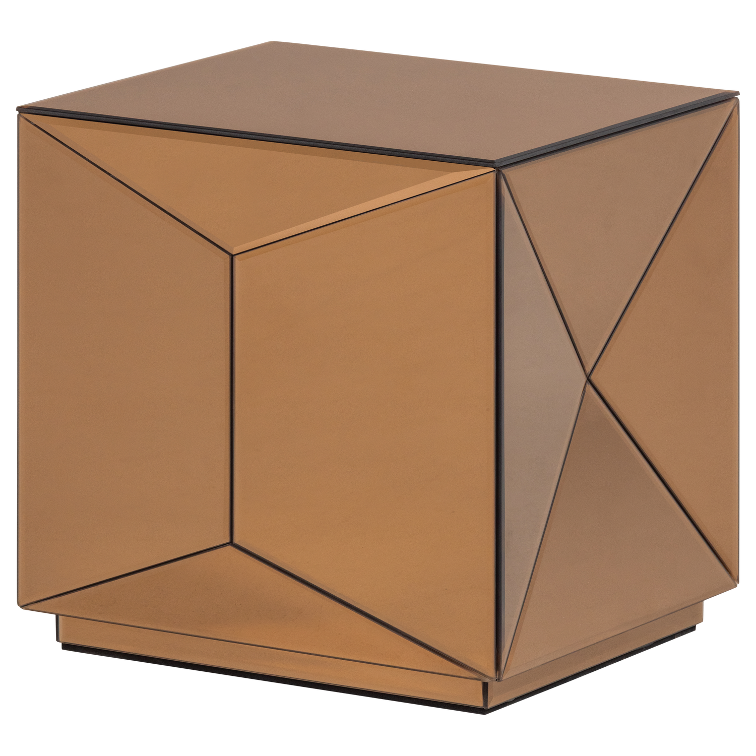 GLINTZ BEISTELLTISCH HOLZ SPIEGELGLAS BRAUN [fsc]