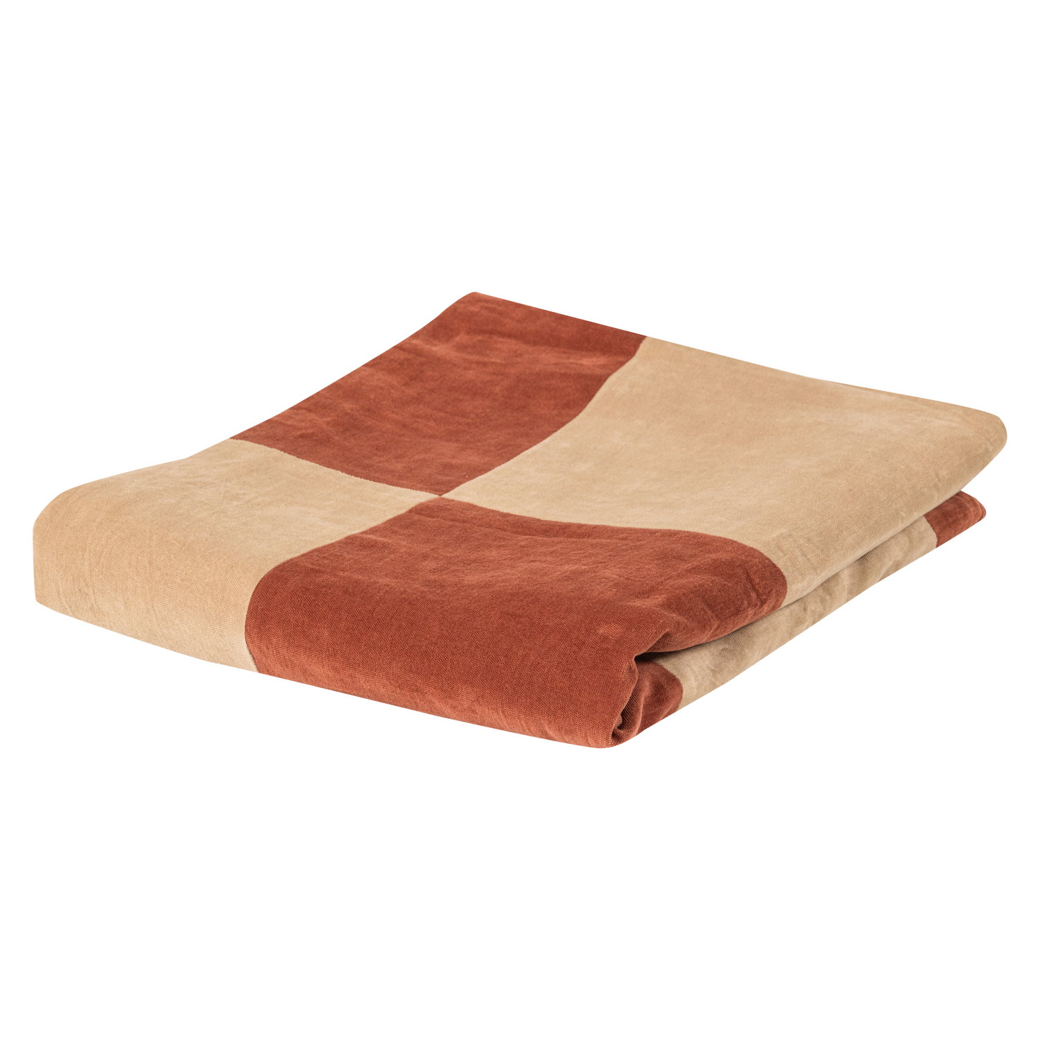 ZENA PLAID VELVET ROSTBRAUN/BEIGE