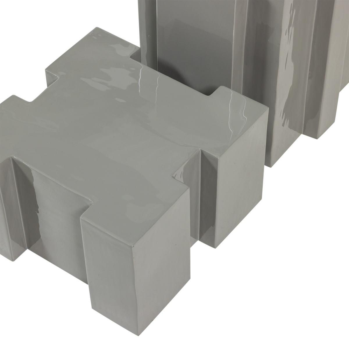 JASMIR BEISTELLTISCHE METALL GRAU - SET VON 2