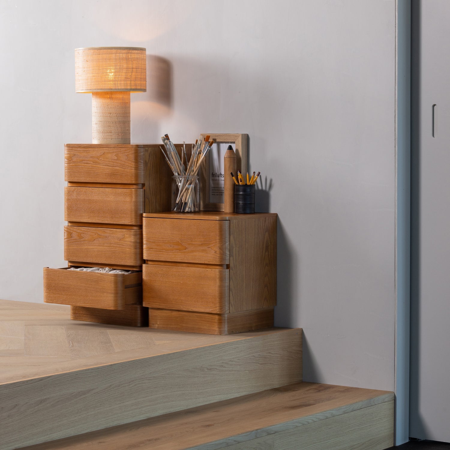 FEJO KOMMODE/NACHTTISCH 2 SCHUBLADEN MDF BRAUN [fsc]