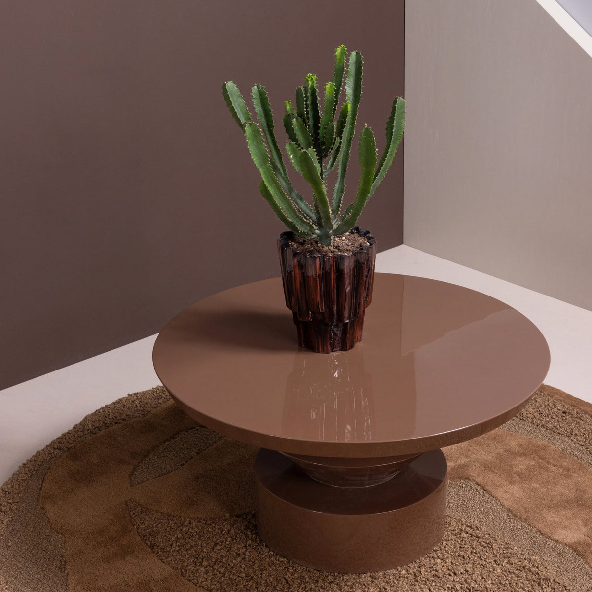 AUREN COUCHTISCH HOLZ HOCHGLANZ BRAUN [fsc]