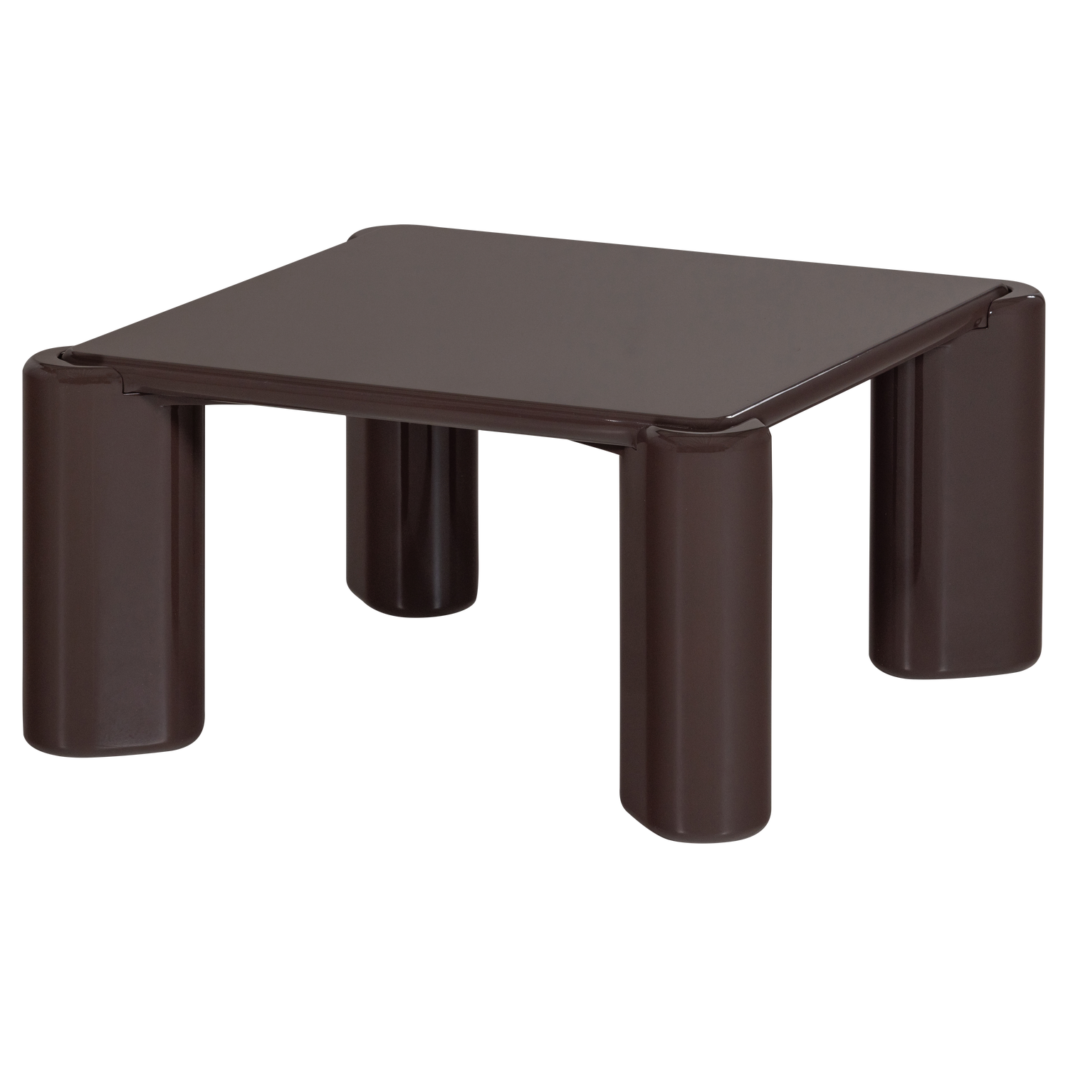 TIVEN COUCHTISCH HOLZ HOCHGLANZ DUNKELBRAUN [fsc]