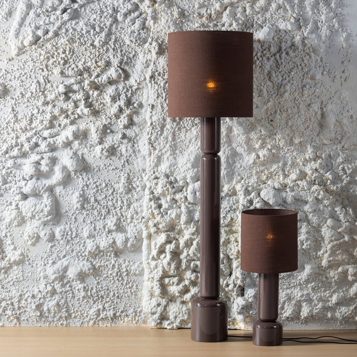 ZIVIAN TISCHLAMPE HOLZ HOCH GLANZ DUNKELBRAUN [fsc]