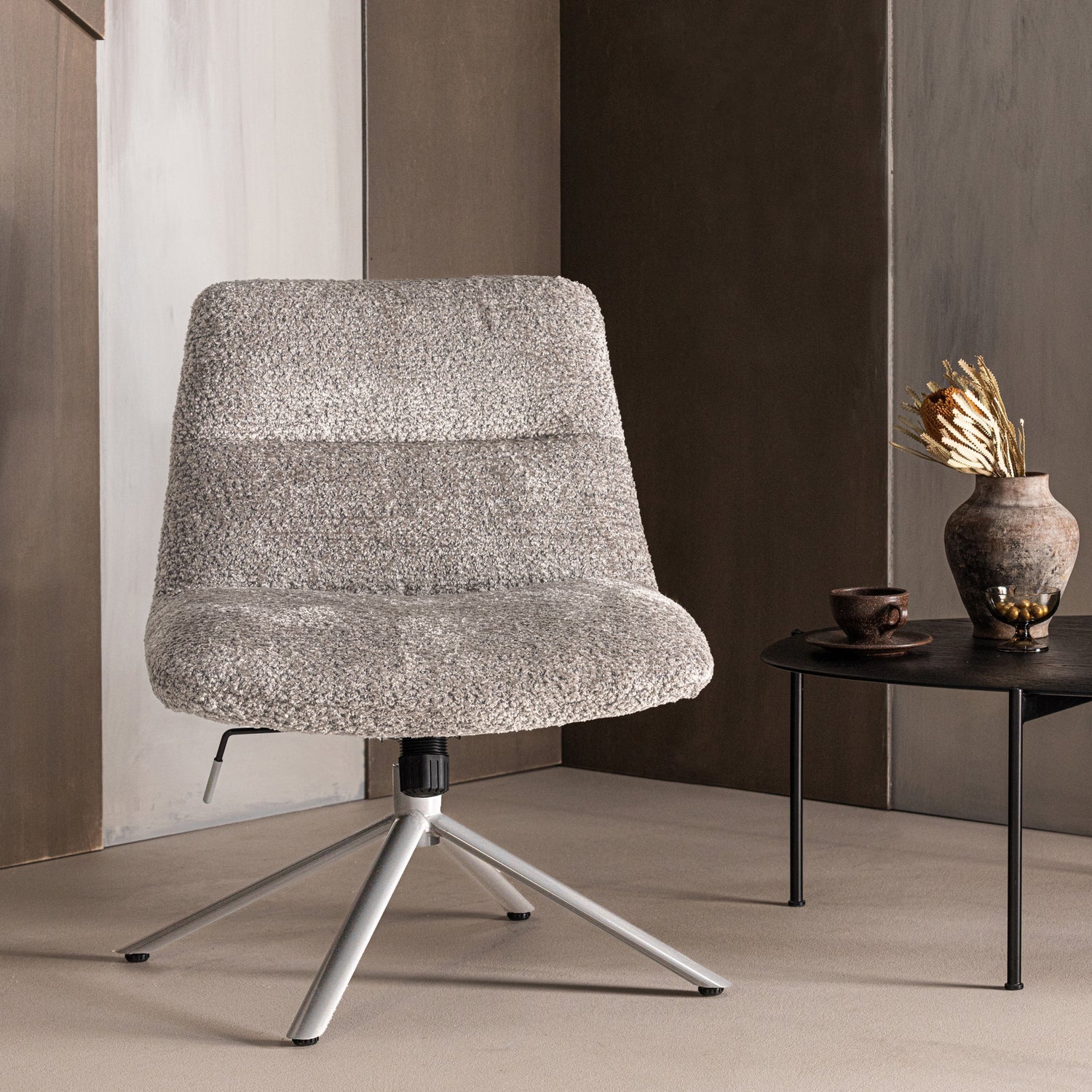 SOREN VERSTELLBARER SESSEL WOLLE GRAU