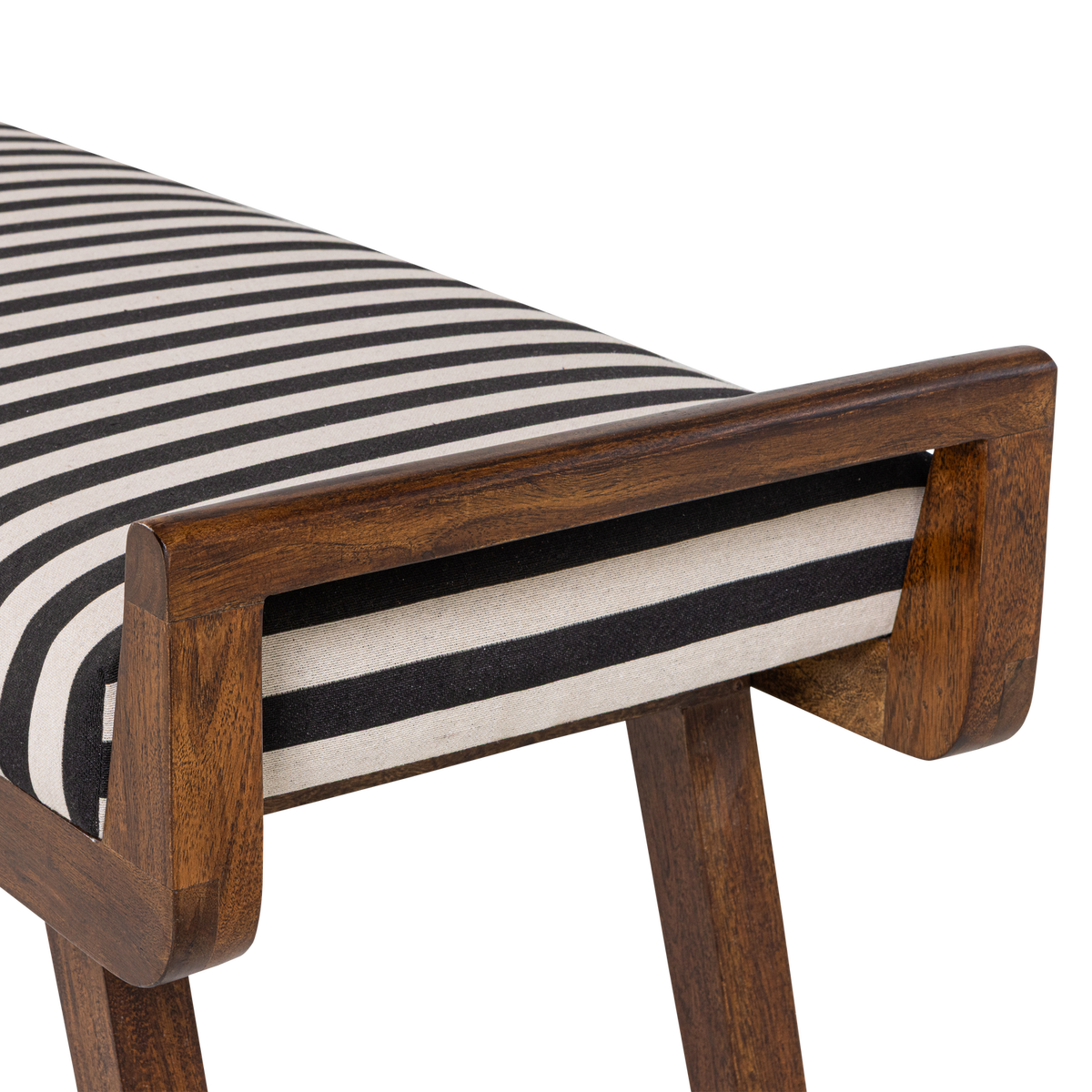 VALO BANK HOLZ BRAUN MIT STREIFEN SCHWARZ/WEISS