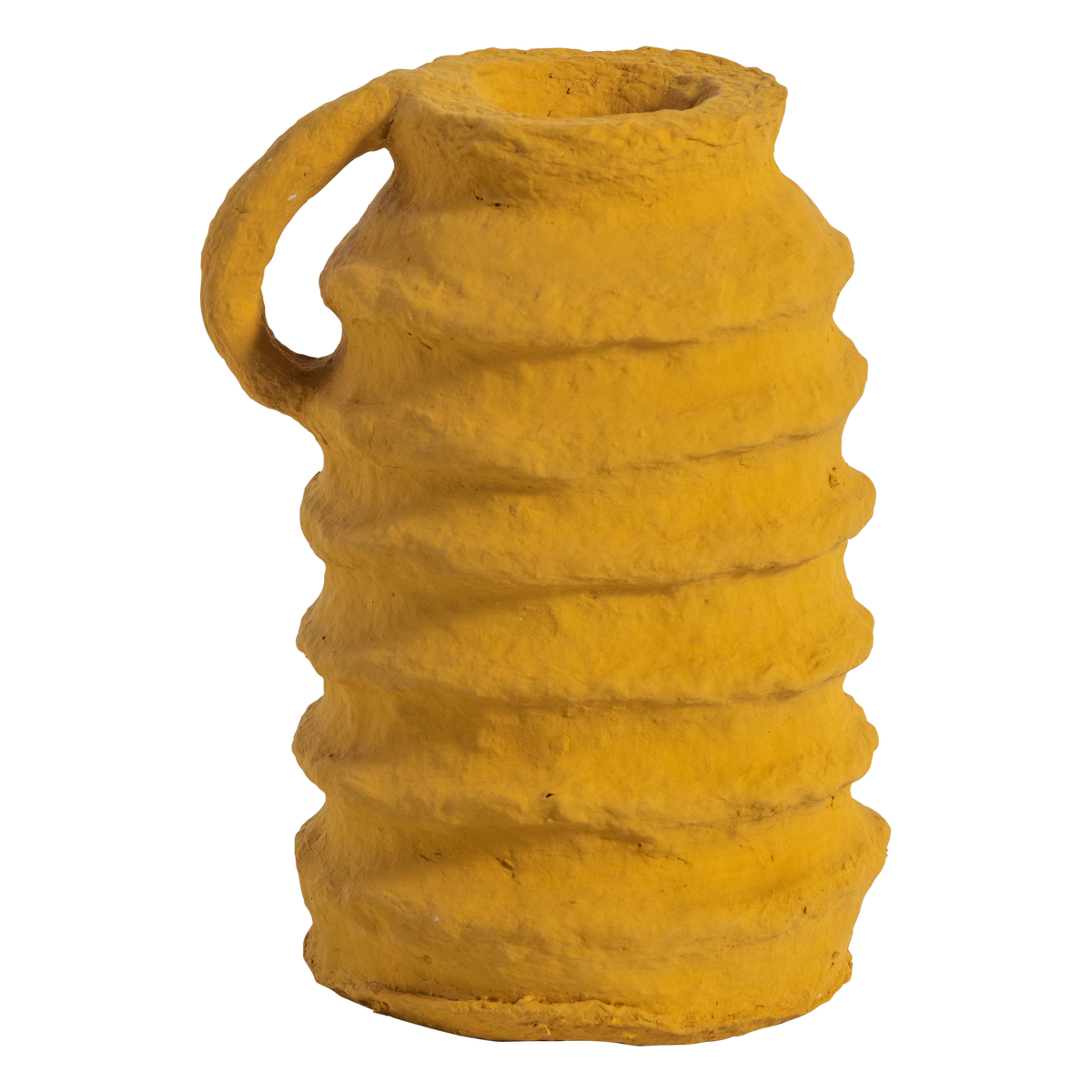 TURE DEKO VASE PAPPMACHE HONIGGELB