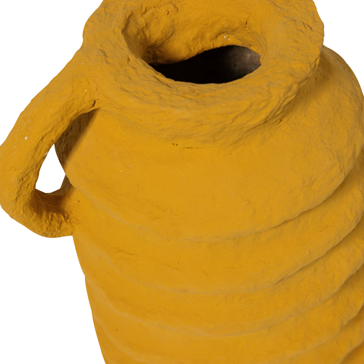TURE DEKO VASE PAPPMACHE HONIGGELB
