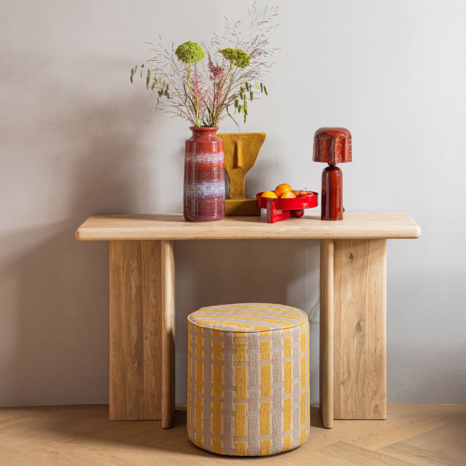 SARLI HOCKER HOCH RAUTENMUSTER CHENILLE ALTROSA [fsc]