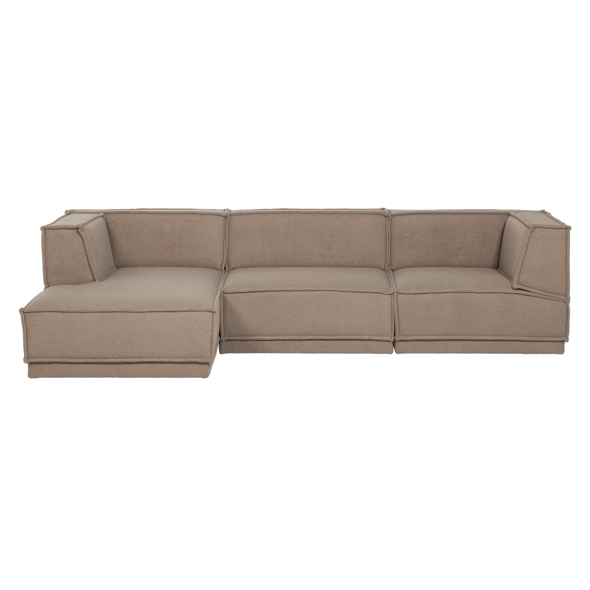 MANU CHAISE LONGUE SOFA LINKS TEDDY TAUPE [fsc]