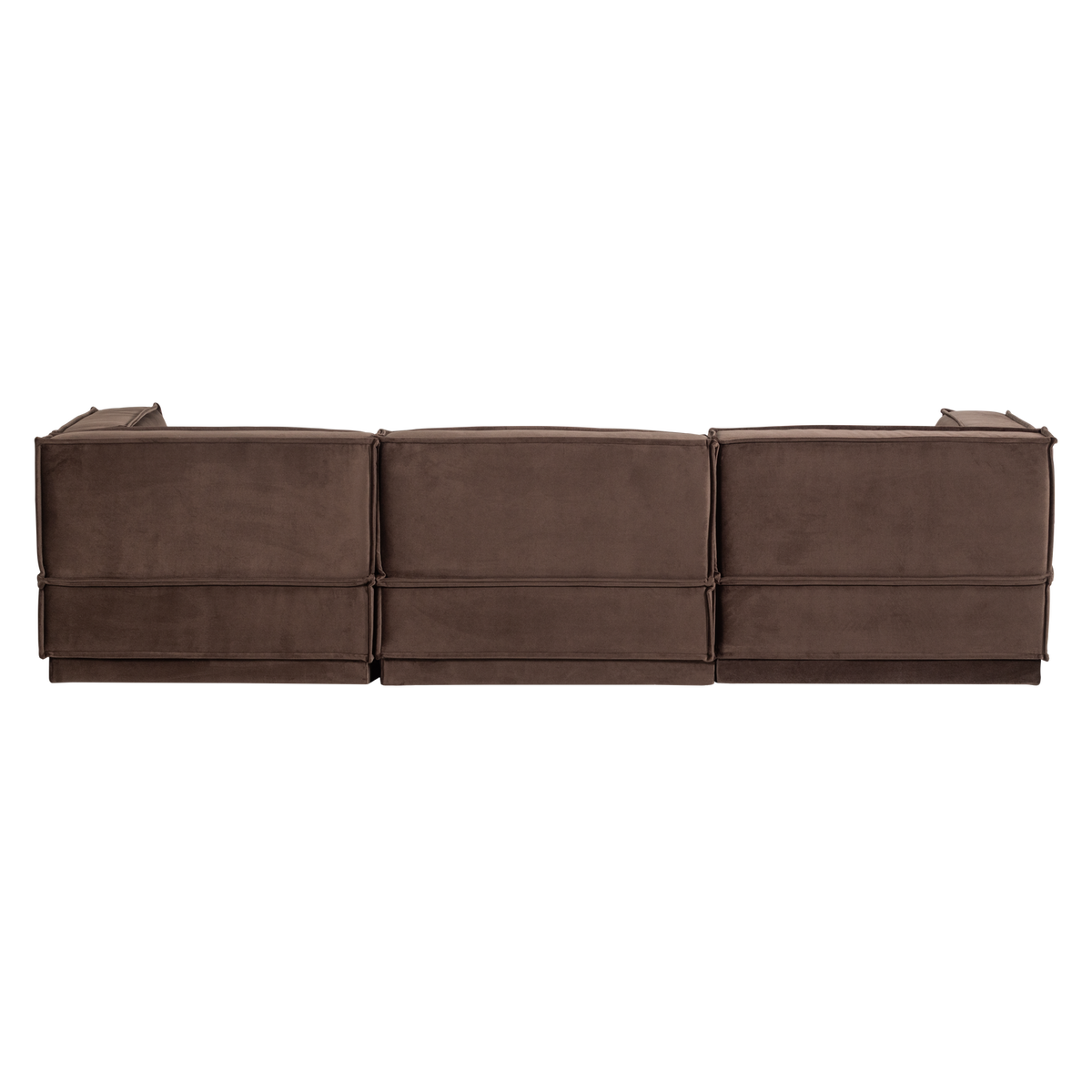 MANU CHAISE LONGUE SOFA LINKS VELVET BRAUN [fsc]
