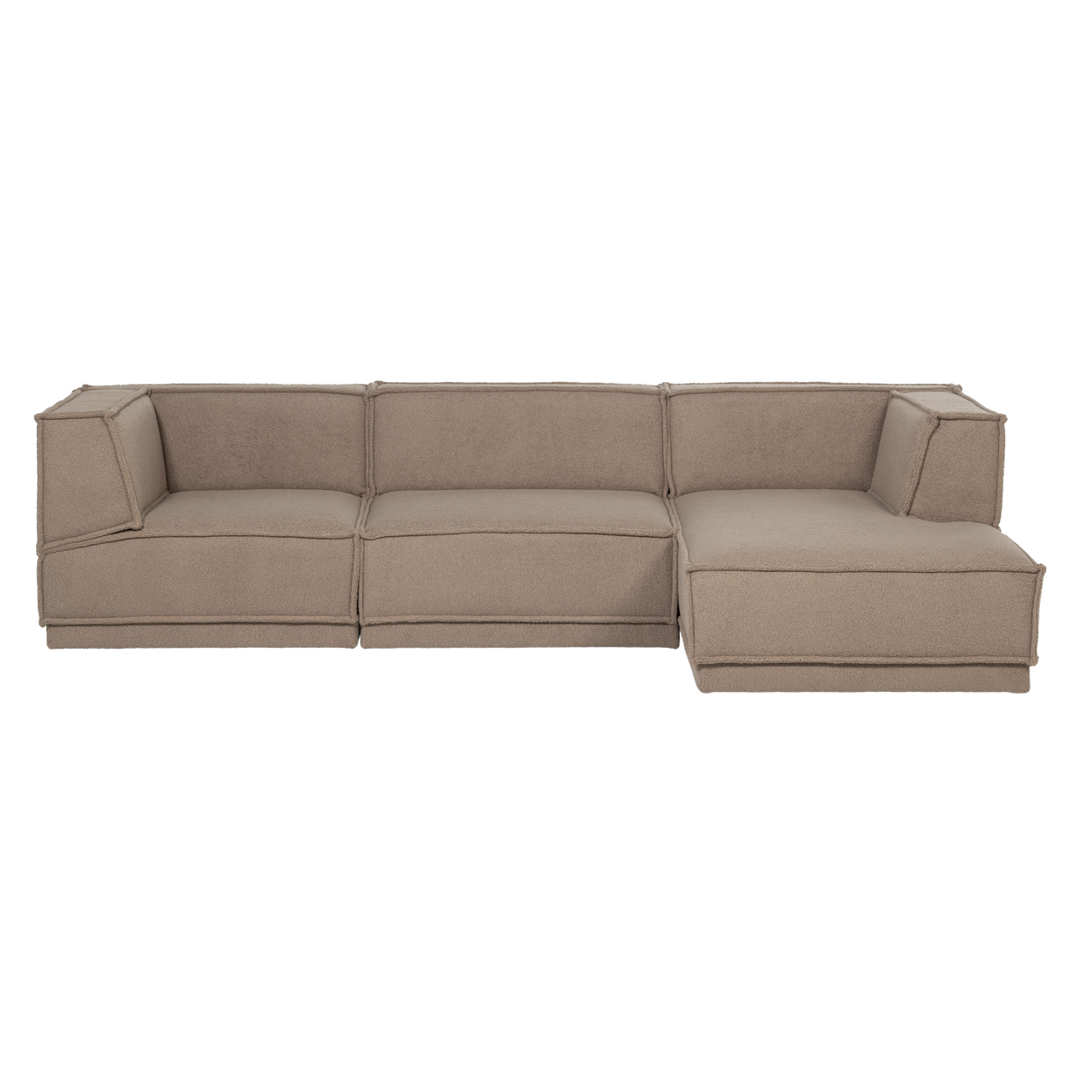 MANU CHAISE LONGUE SOFA RECHTS TEDDY TAUPE [fsc]