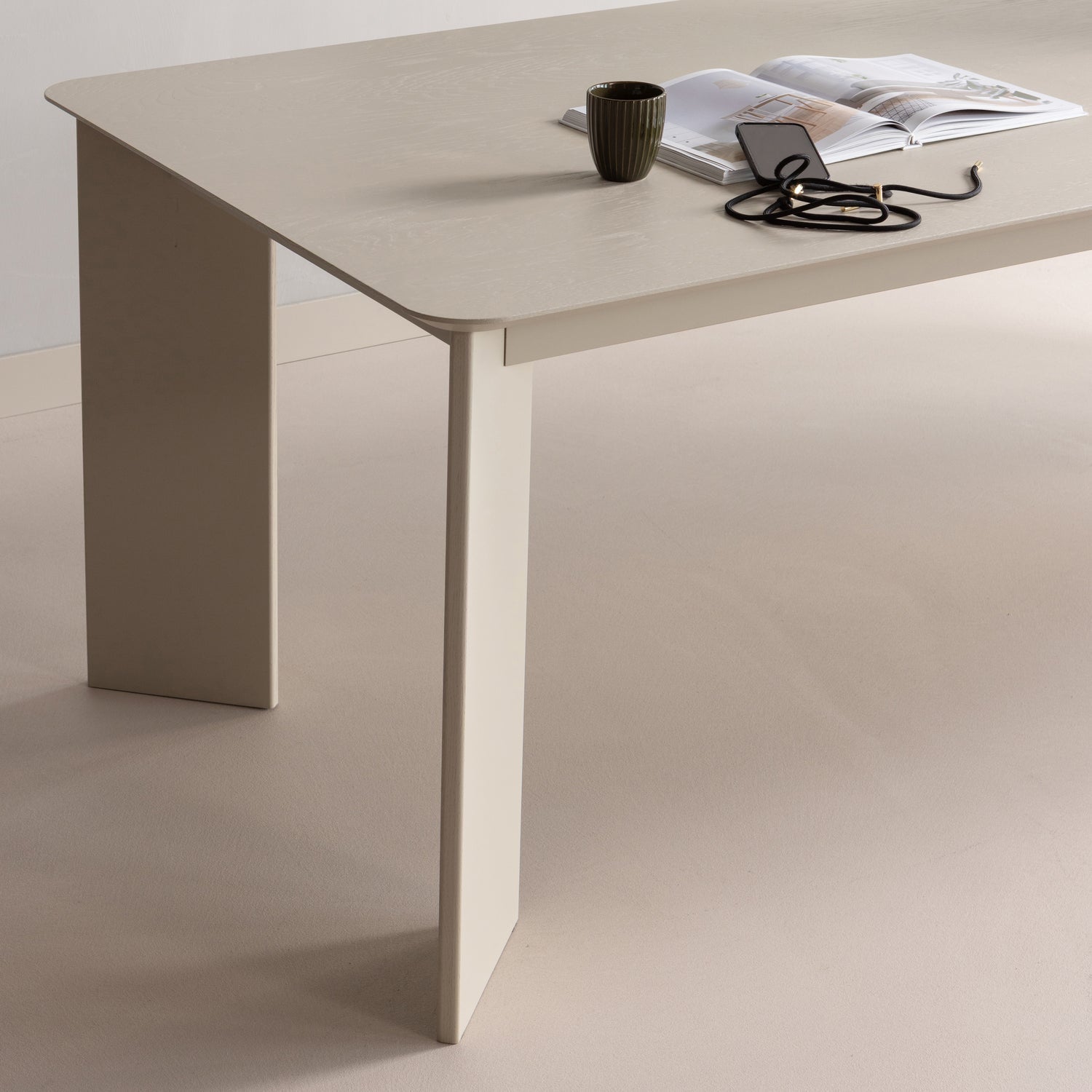 TABLO TISCH ABGERUNDET DTL 240x100CM DAKARGRAU [fsc]