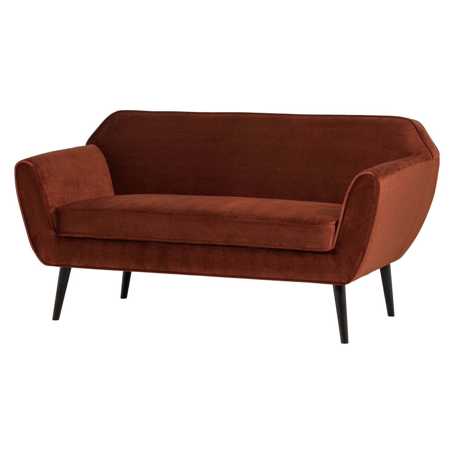 ROCCO SOFA 150 CM SAMT ROSTBRAUN [fsc]