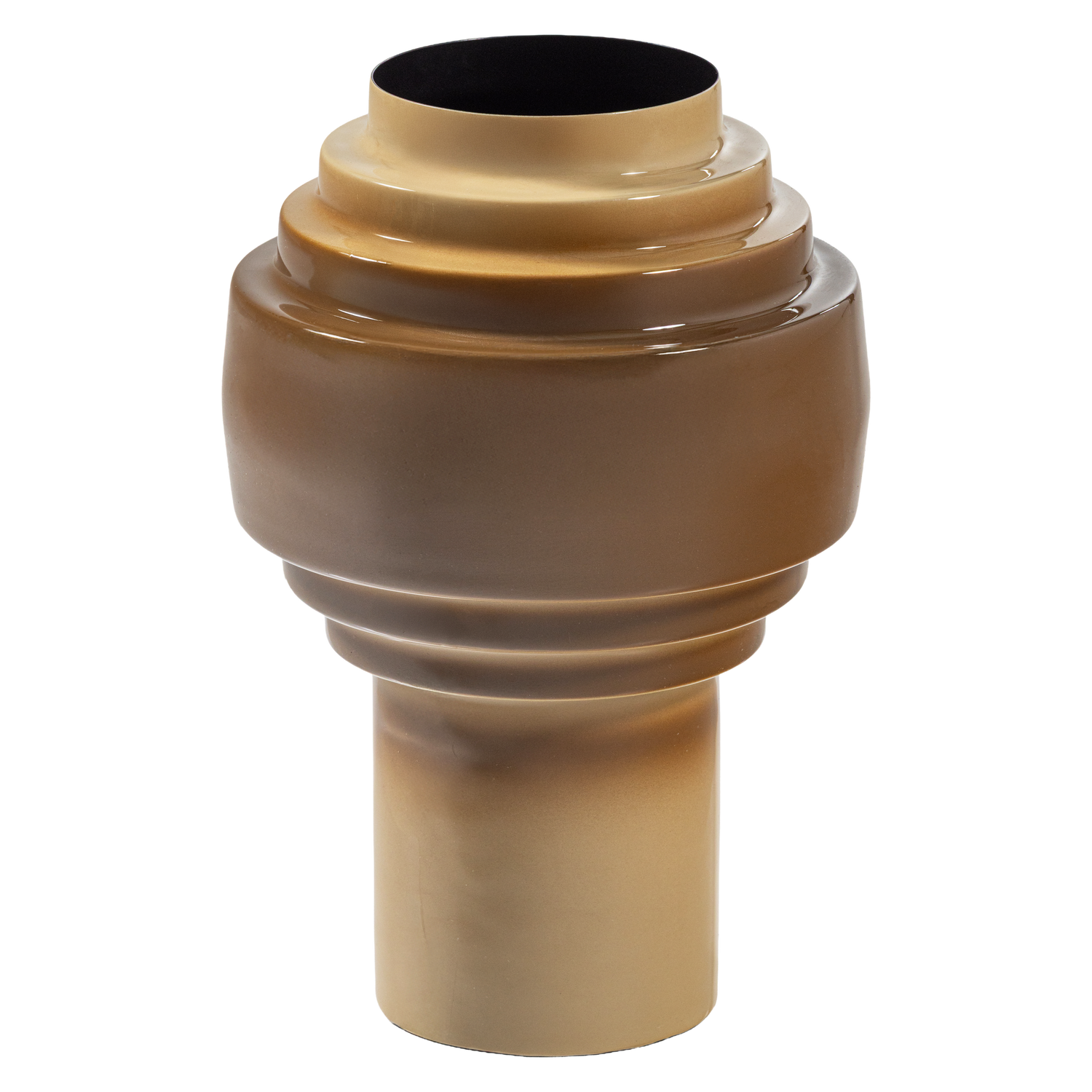 ORBA VASE 36X24 CM METALL HOCHGLANZ SAND