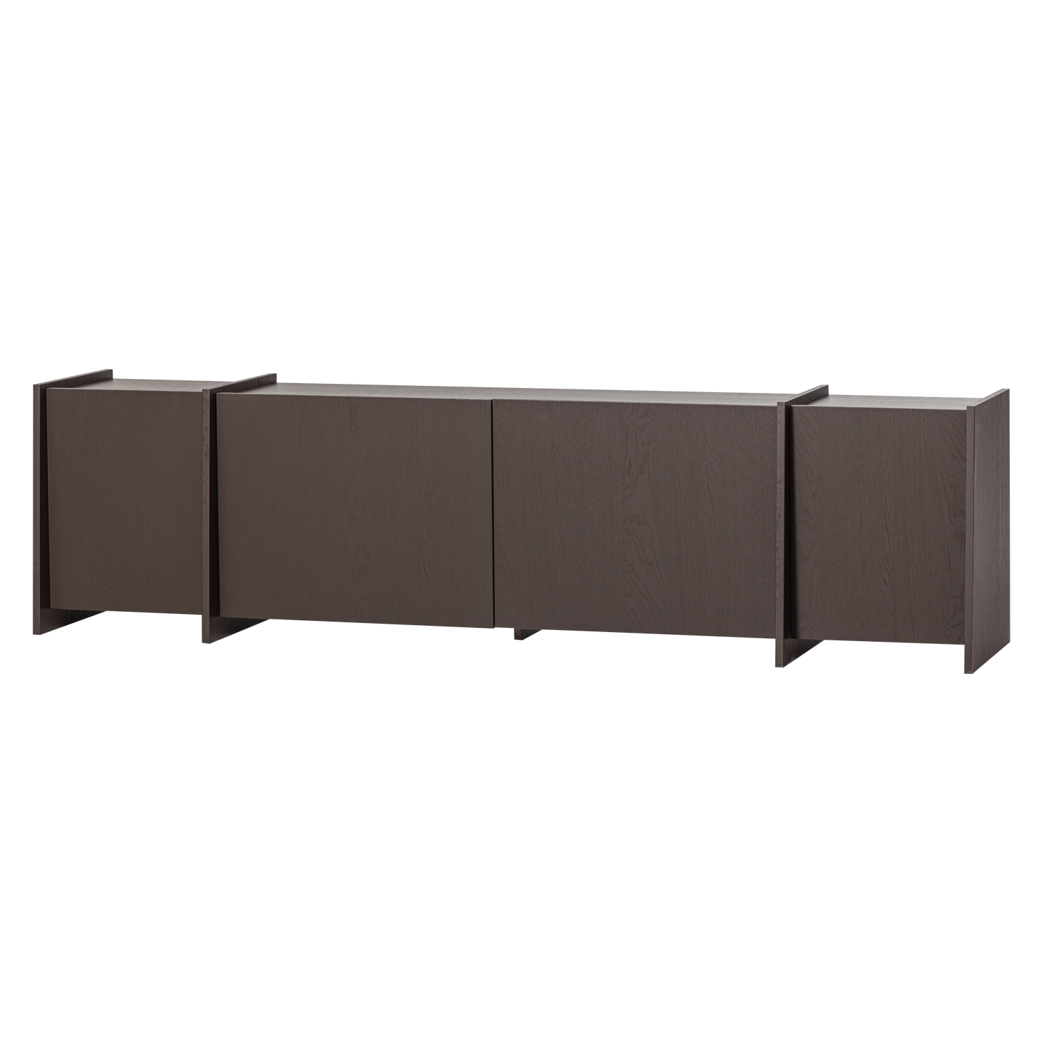 BROCK TV-MÖBEL 200 CM ASCHE FURNIER MITTELBRAUN [fsc]