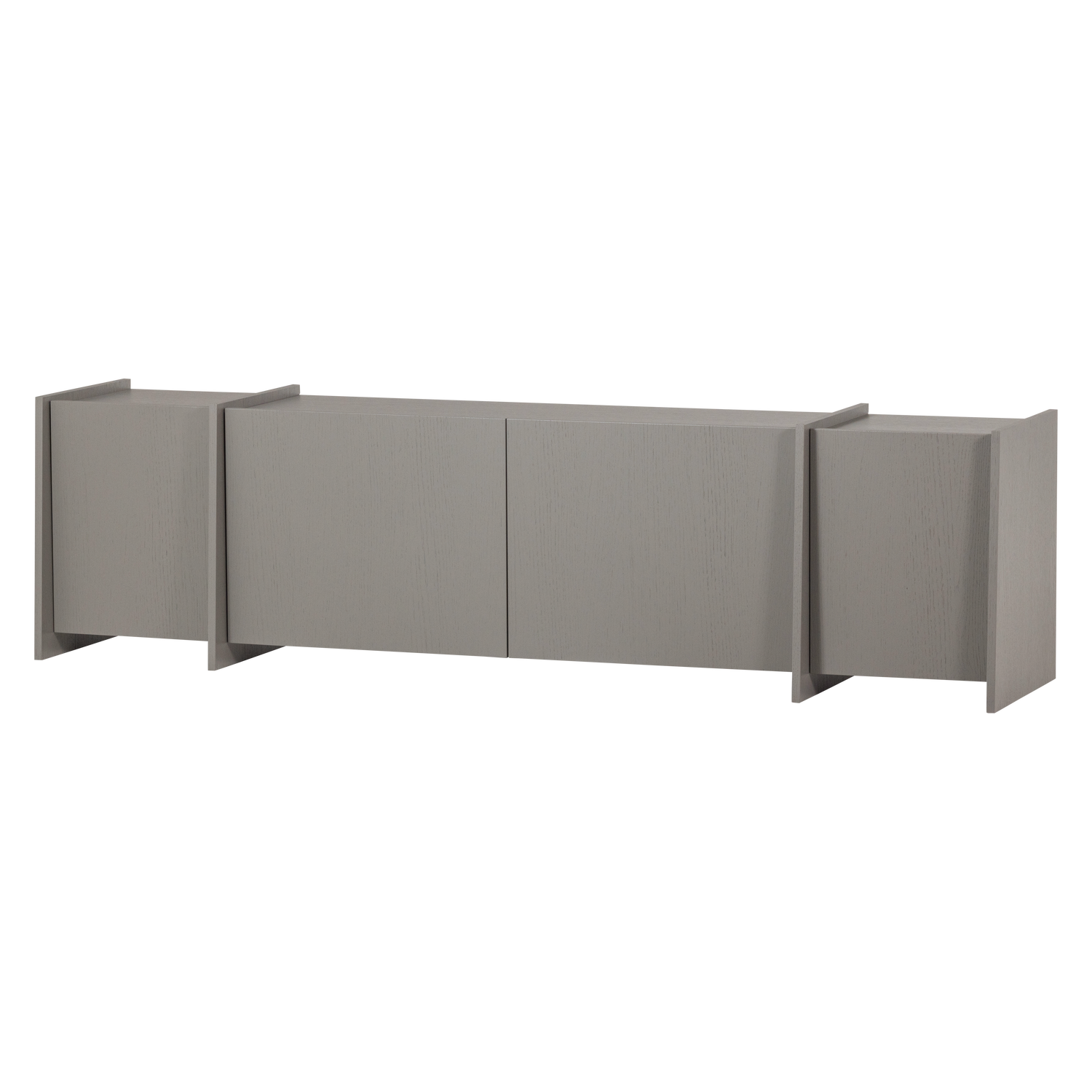 BROCK TV-MÖBEL 200 CM ASCHE FURNIER WARMES GRAU [fsc]