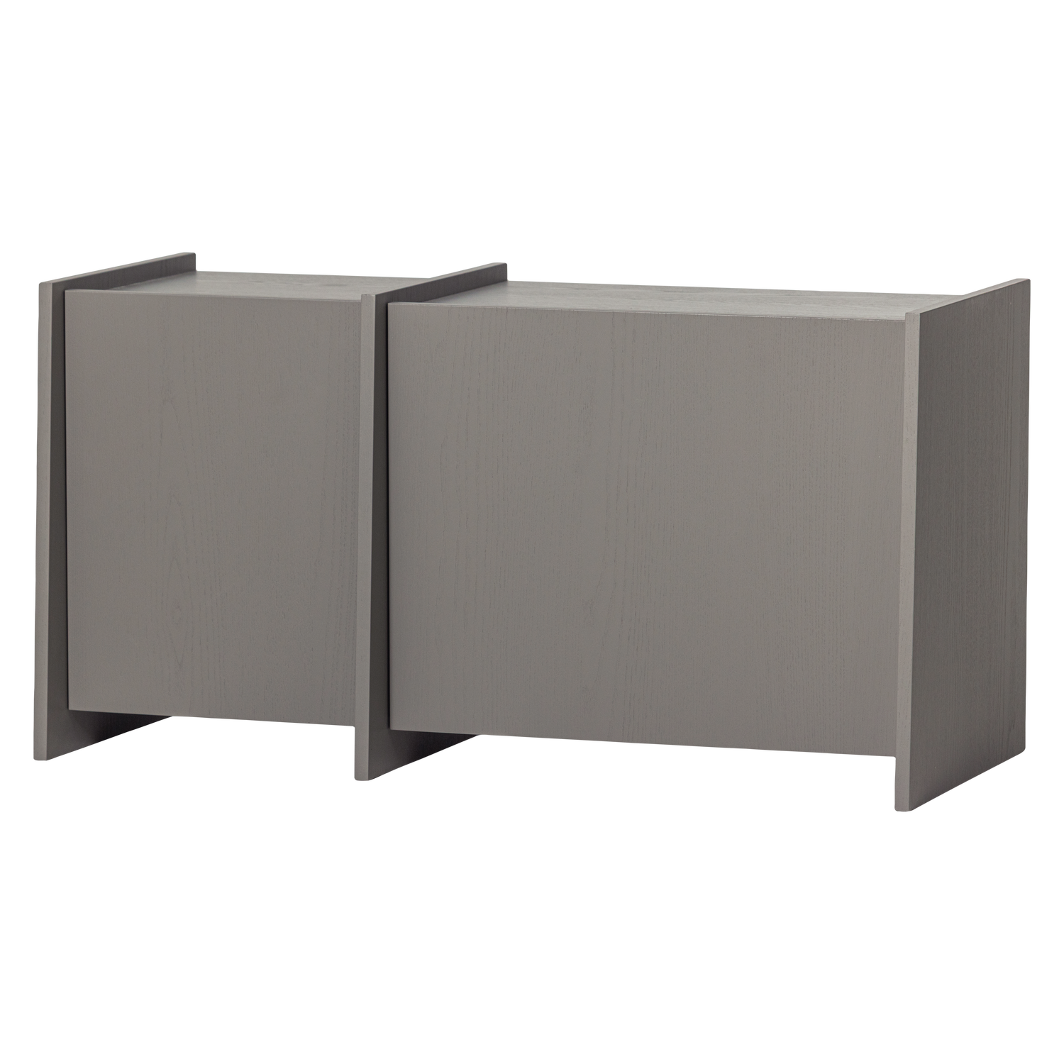 BROCK TV-MÖBEL 102 CM ASCHE FURNIER WARMES GRAU [fsc]