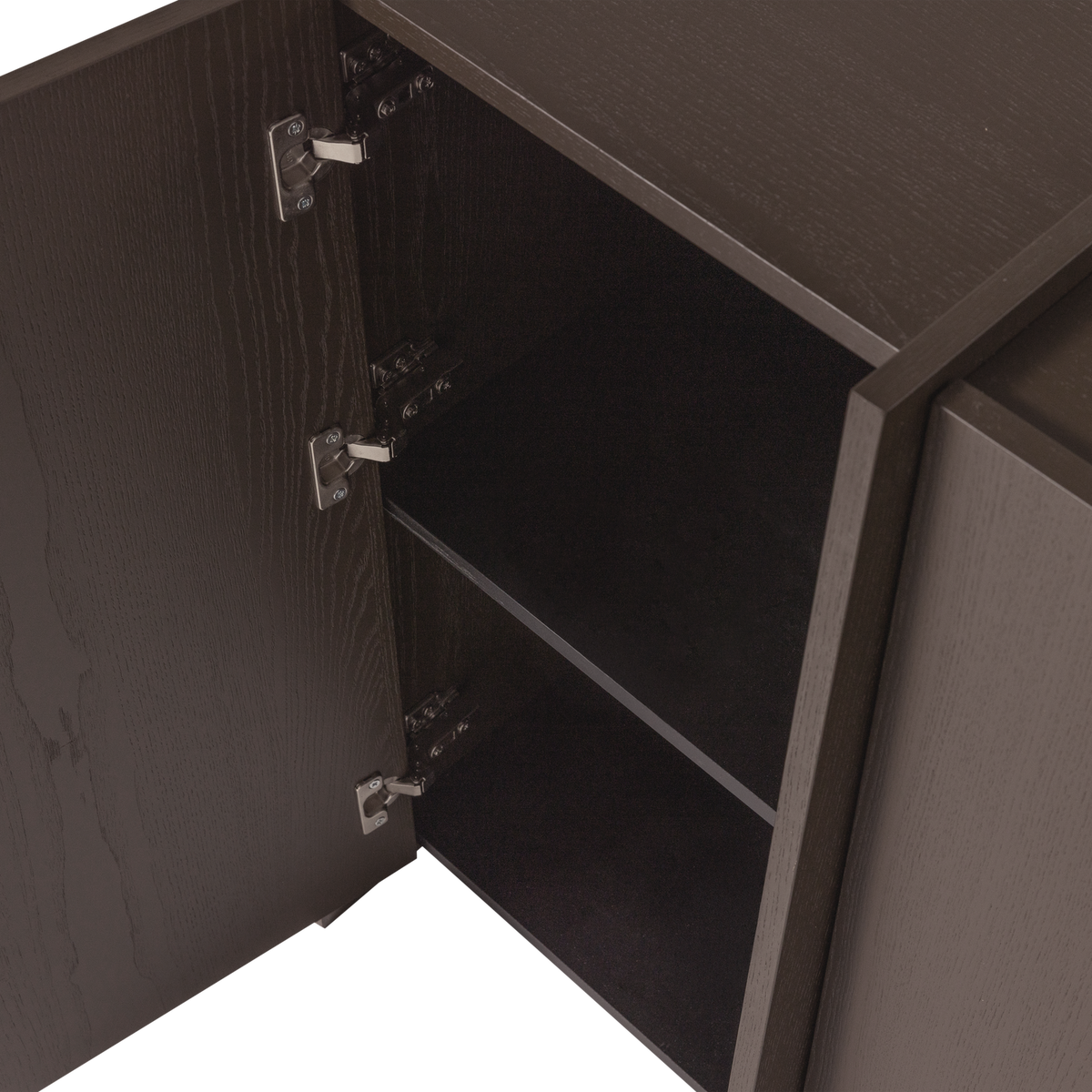 BROCK 2-TUREN SCHRANK ASCHE FURNIER MITTELBRAUN [fsc]