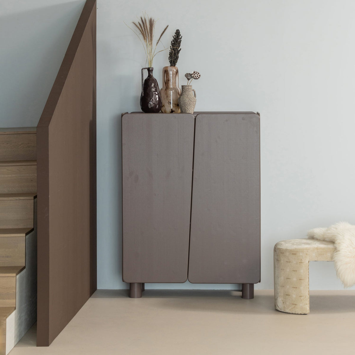 ROOT 2-TUREN SCHRANK KIEFER TRUFFLE BRAUN [fsc]