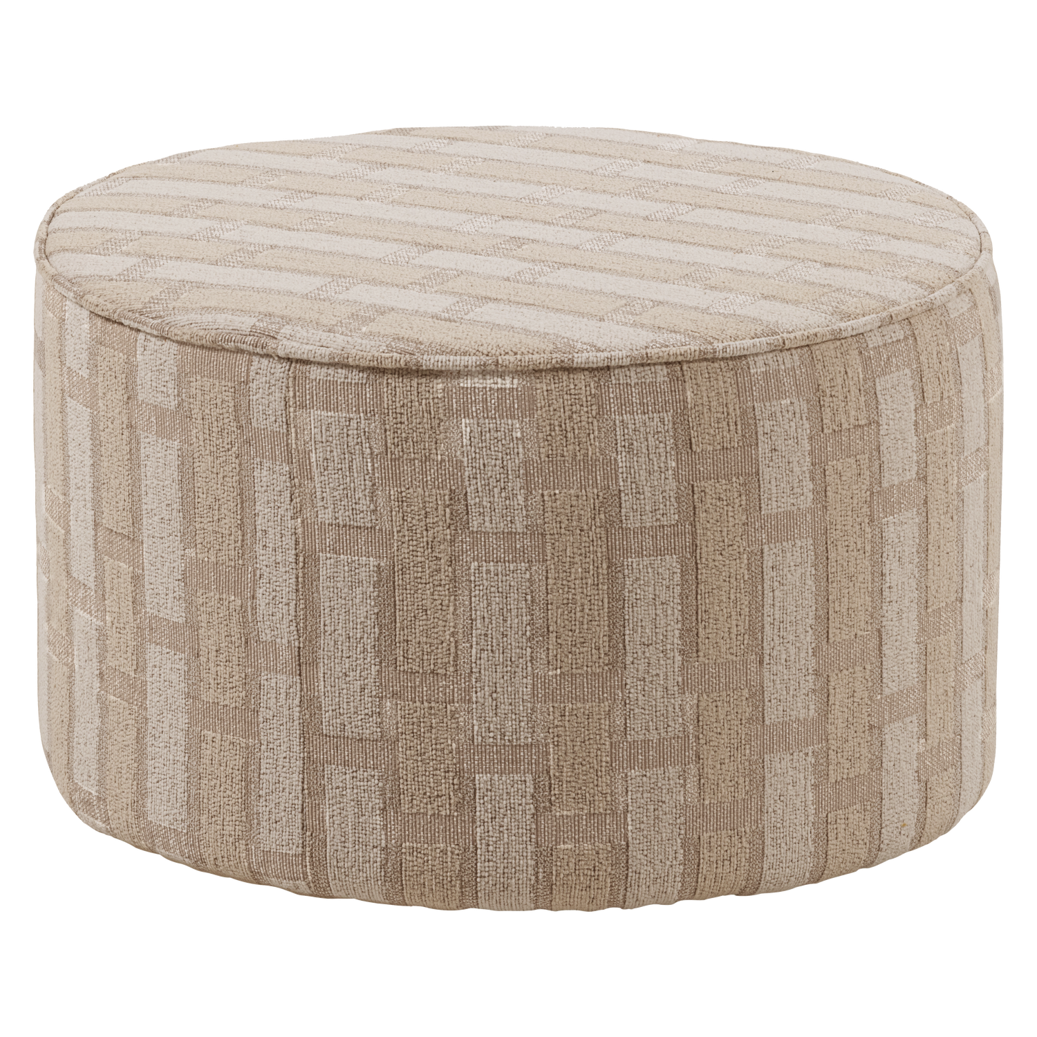 SARLI HOCKER NIEDRIG RAUTENMUSTER CHENILLE NATUR/BEIGE [fsc]