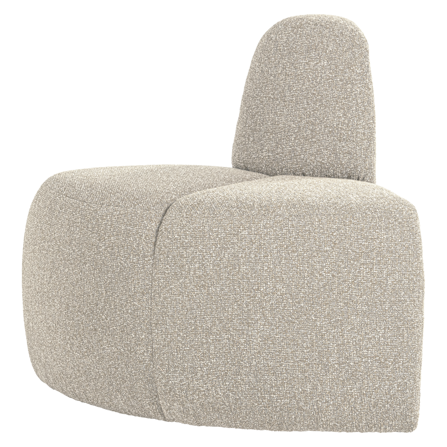 MOJO ESSBANK ECK RUND MIT RÜCKENLEHNE BOUCLE BEIGE [fsc]