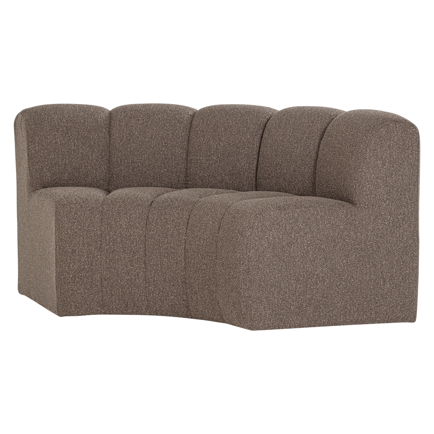 MOJO ESSBANK HALBRUND RÜCKENLEHNE BOUCLE BRAUN [fsc]
