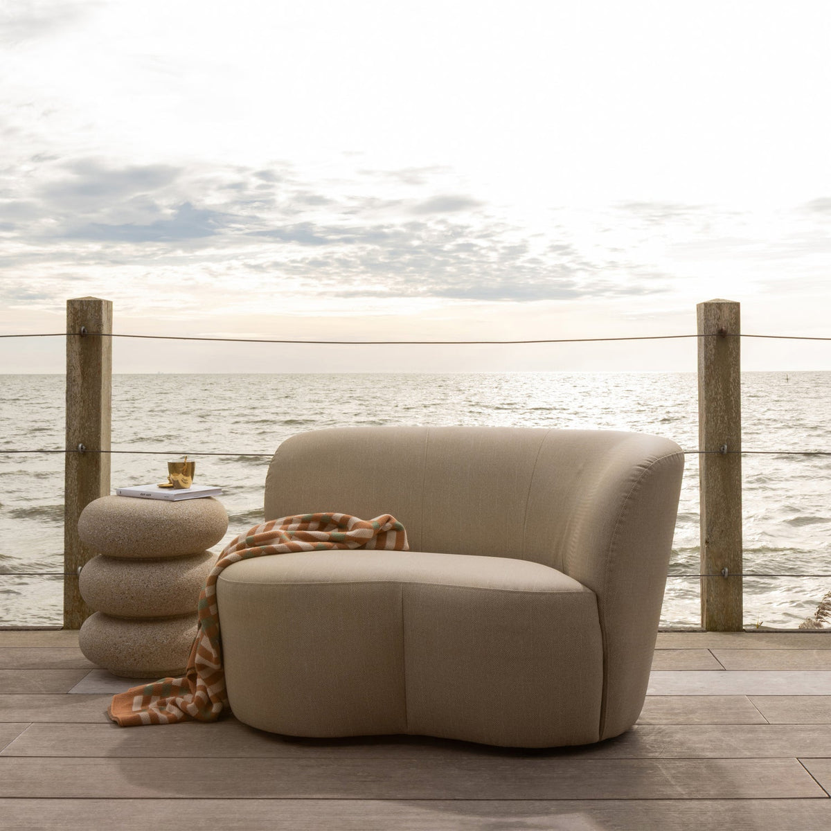 STONE GARTEN KLEINES SOFA RECHTS SAND [fsc]